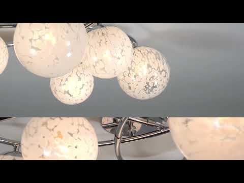 Endon Maye 6 Light Semi Flush - Chrome Plate & Confetti Glass