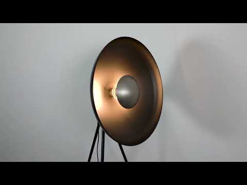 Utopia Satellite Coned Floor Light - Matt Black & Matt Nickel Plate