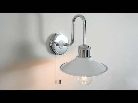 Utopia Angler Single Light Wall - Polished Chrome