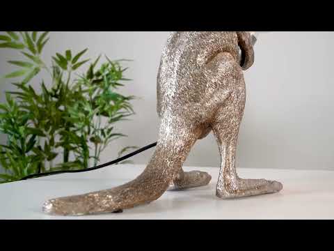 Utopia Skippy The Kangaroo Table Lamp - Vintage Silver