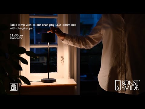 Konstsmide Positano LED Table Lamp with USB - Matt Black