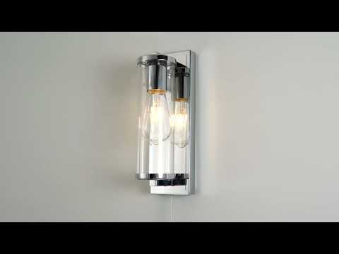 Utopia Tube Wall Light - IP44 - Chrome