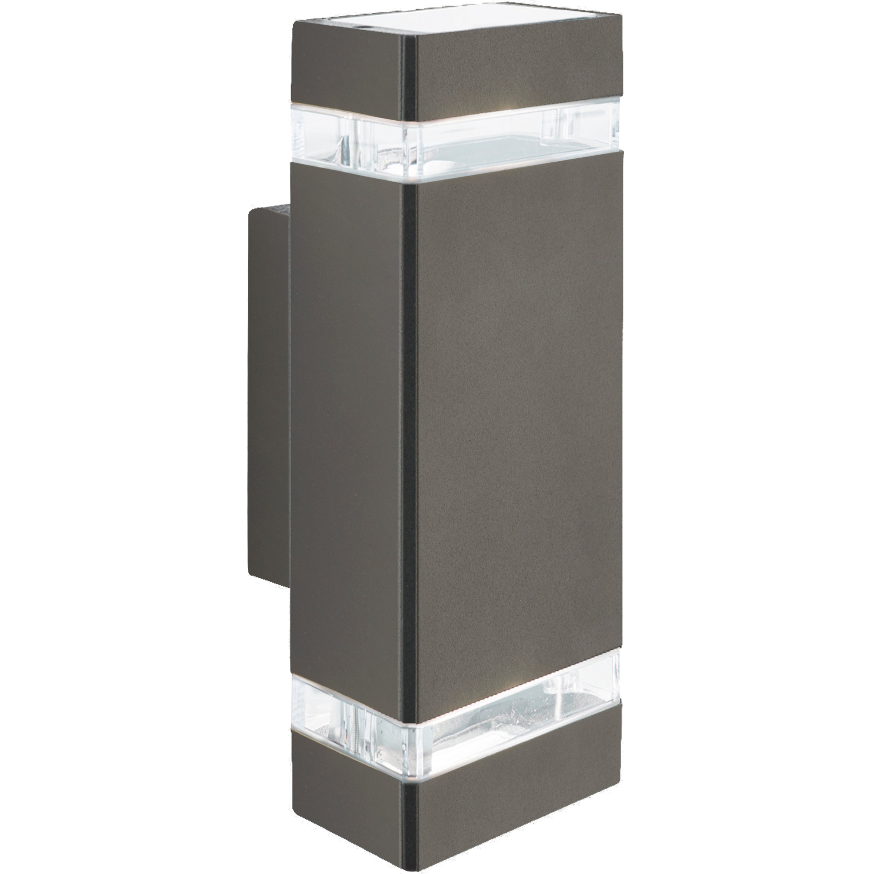 Searchlight Shelley LED Outdoor Wall Light - Grey, Clear Diffuser - IP44