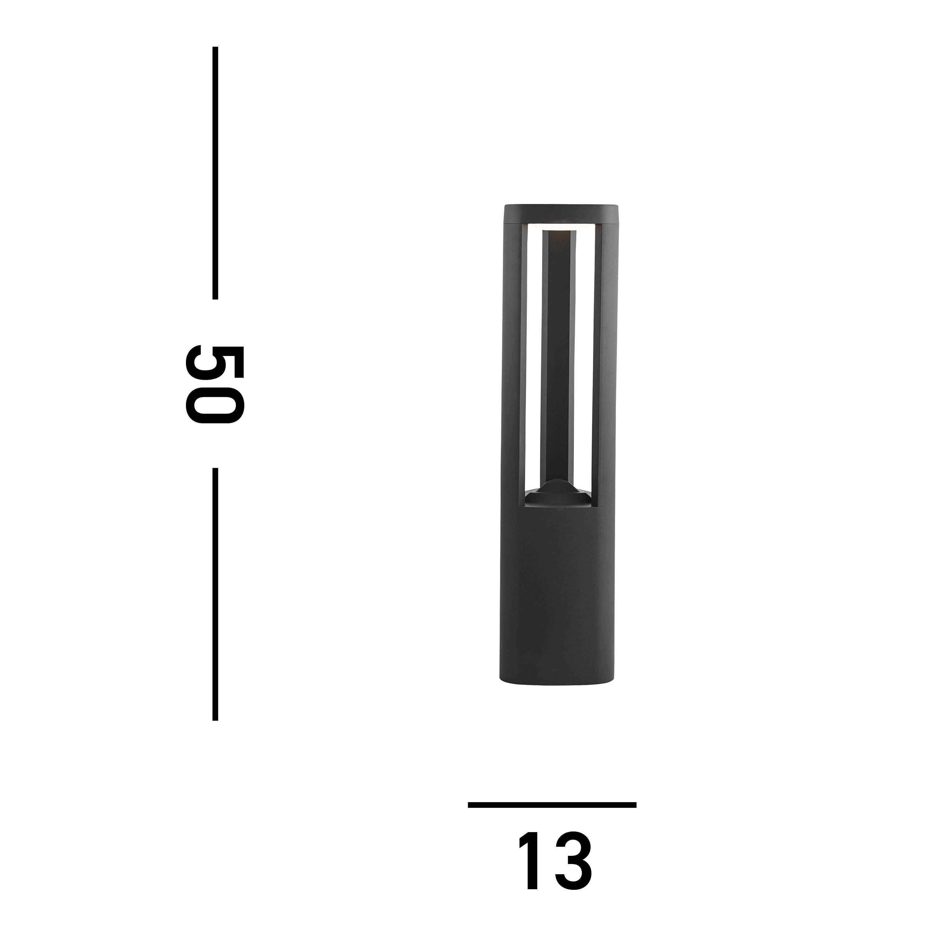 Searchlight Melrose LED Outdoor Post 500mm Height - Dark Grey