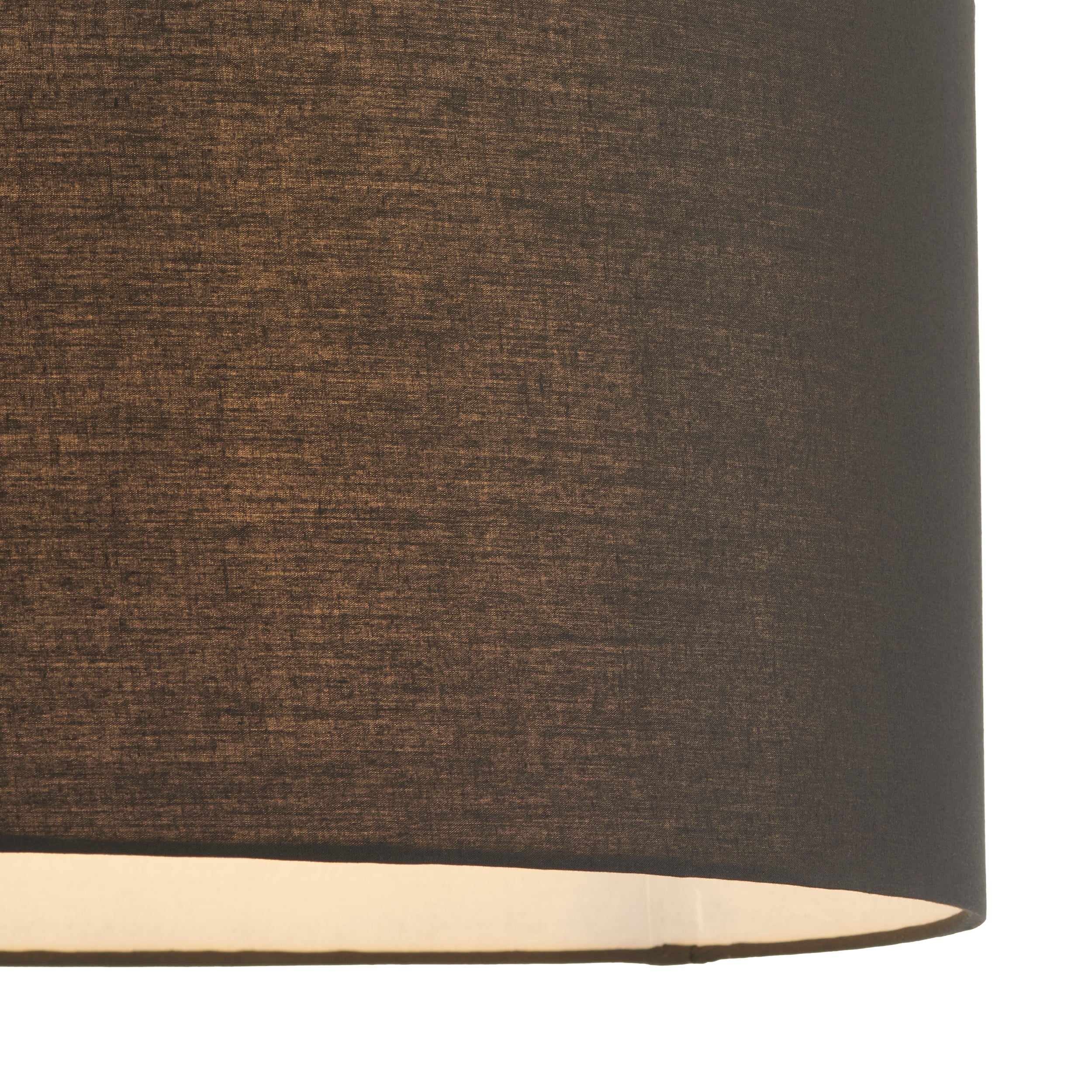 Endon Cylinder 20 Inch Shade - Black Cotton - Shade Only