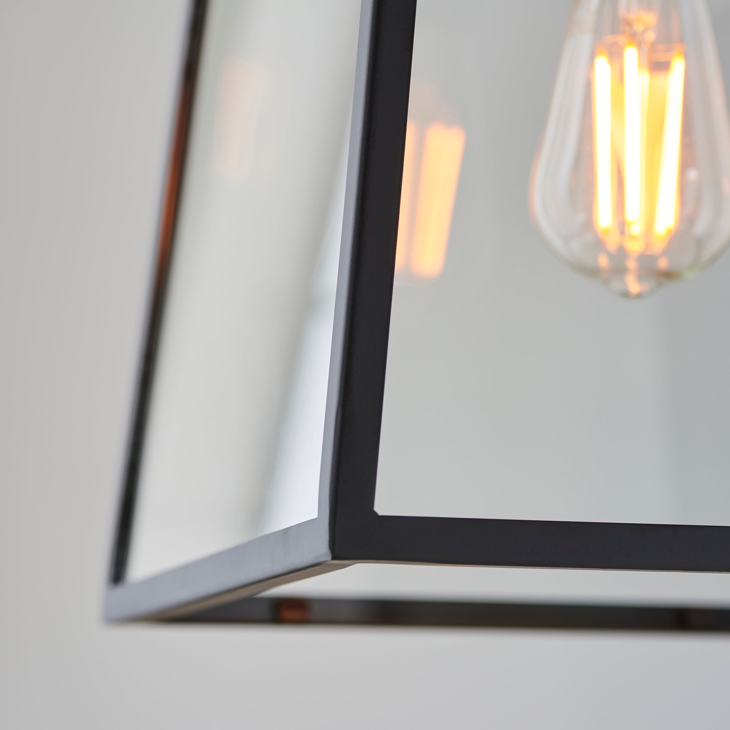 Endon Hurst Single Light Pendant - Matt Black