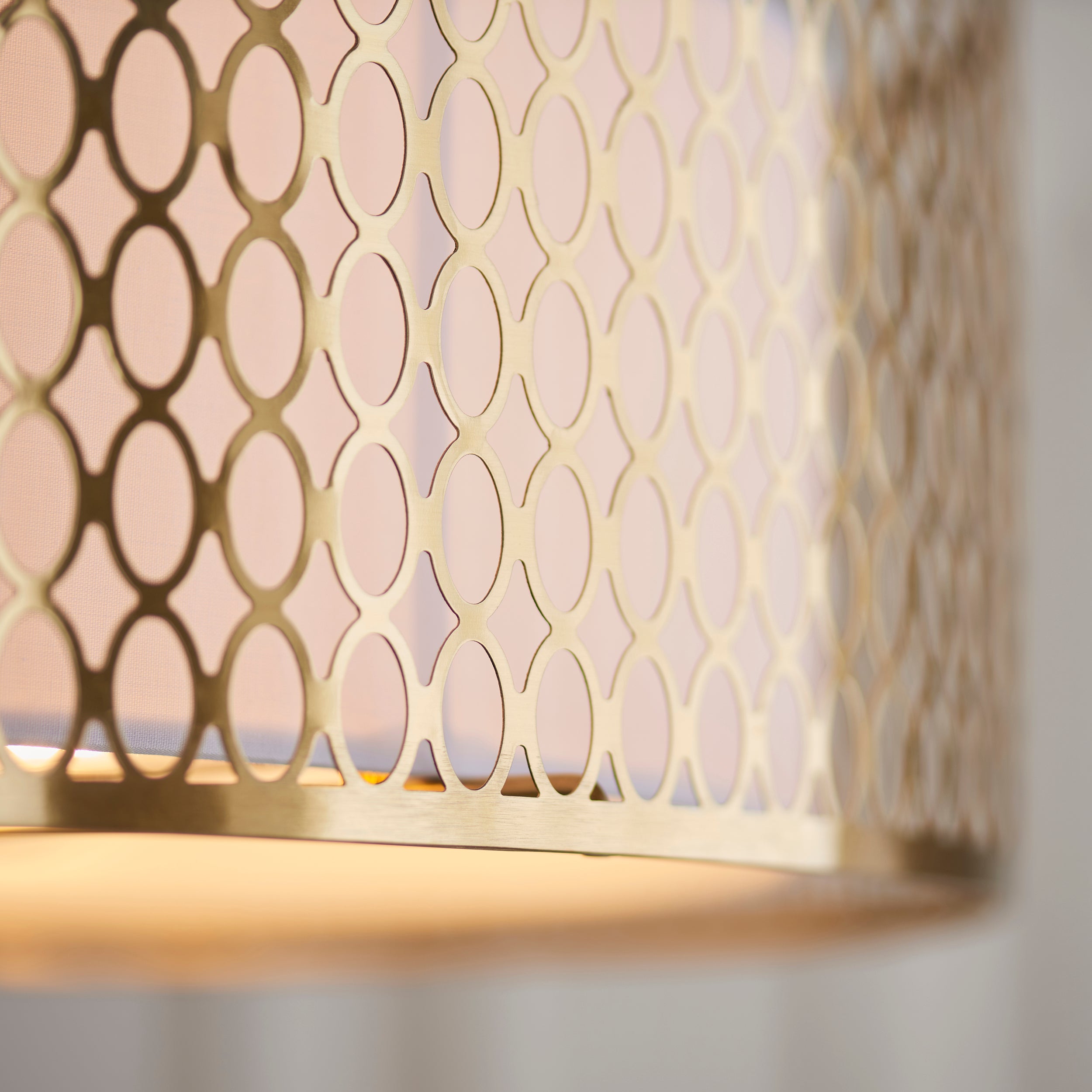Endon Cordero 3 Light Flush Ceiling - Gold Plate
