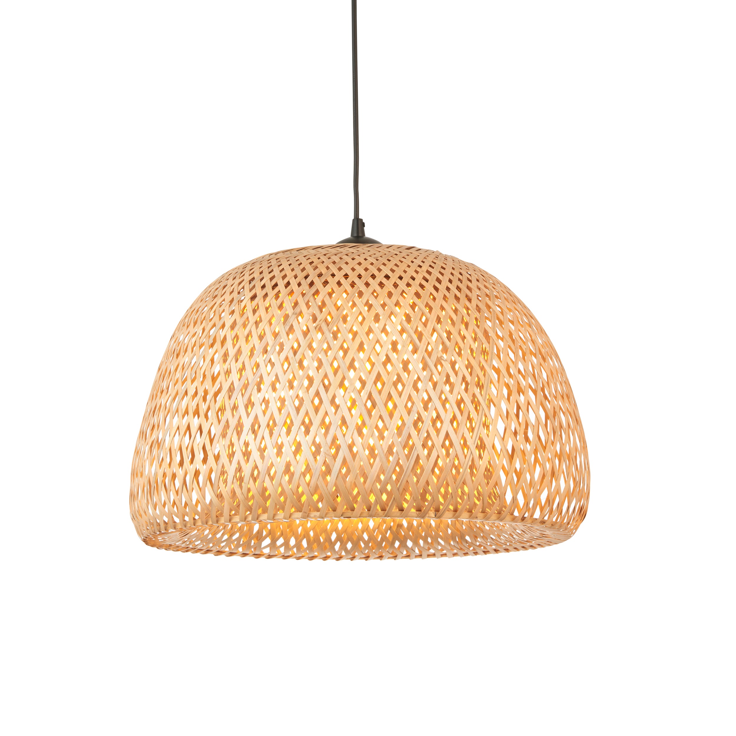 Endon Bali Domed Raffia Twine Pendant - Bamboo Shade