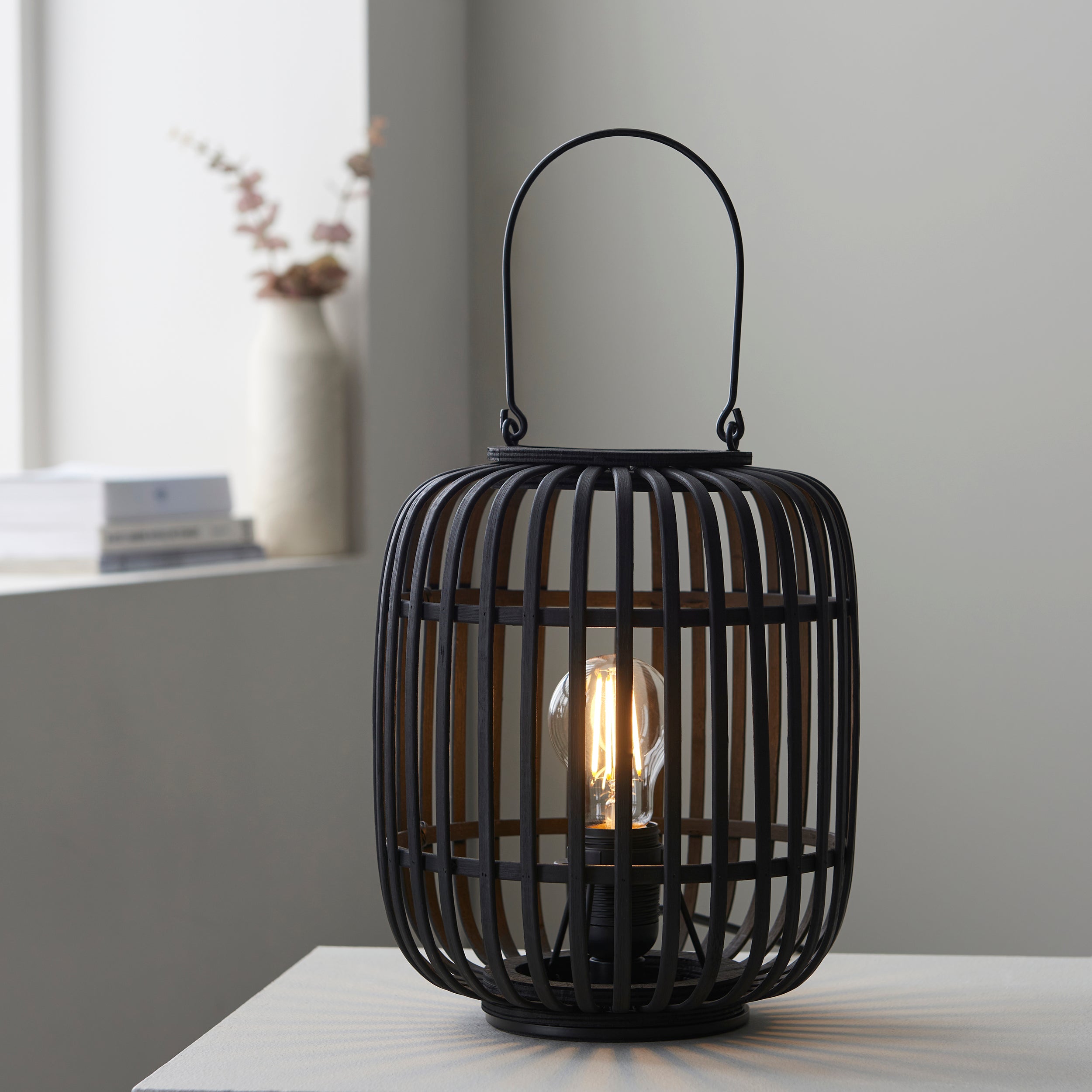 Endon Mathias Table Lamp - Dark Stained Bamboo
