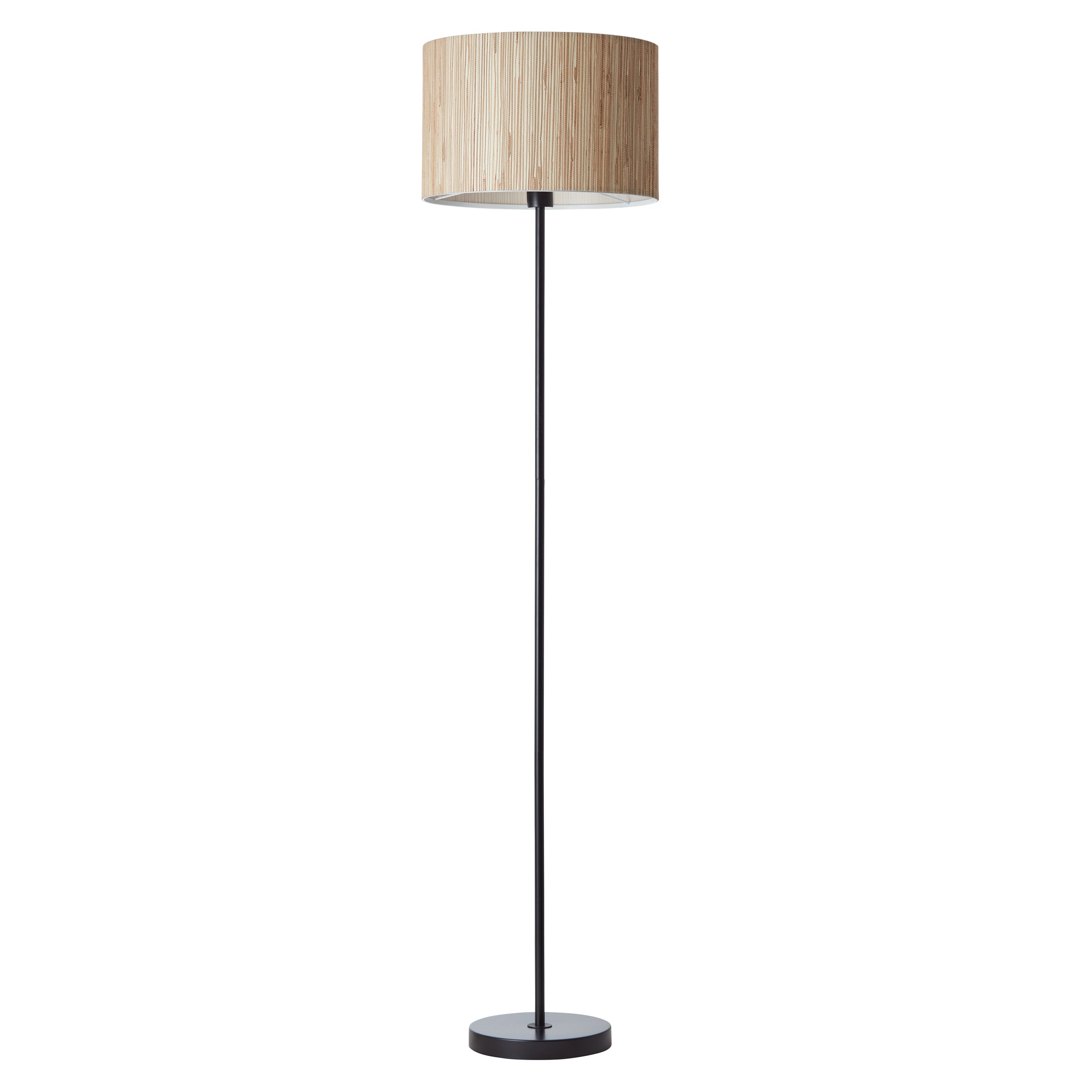 Endon Longshore Single Light Floor Lamp - Woven Seagrass
