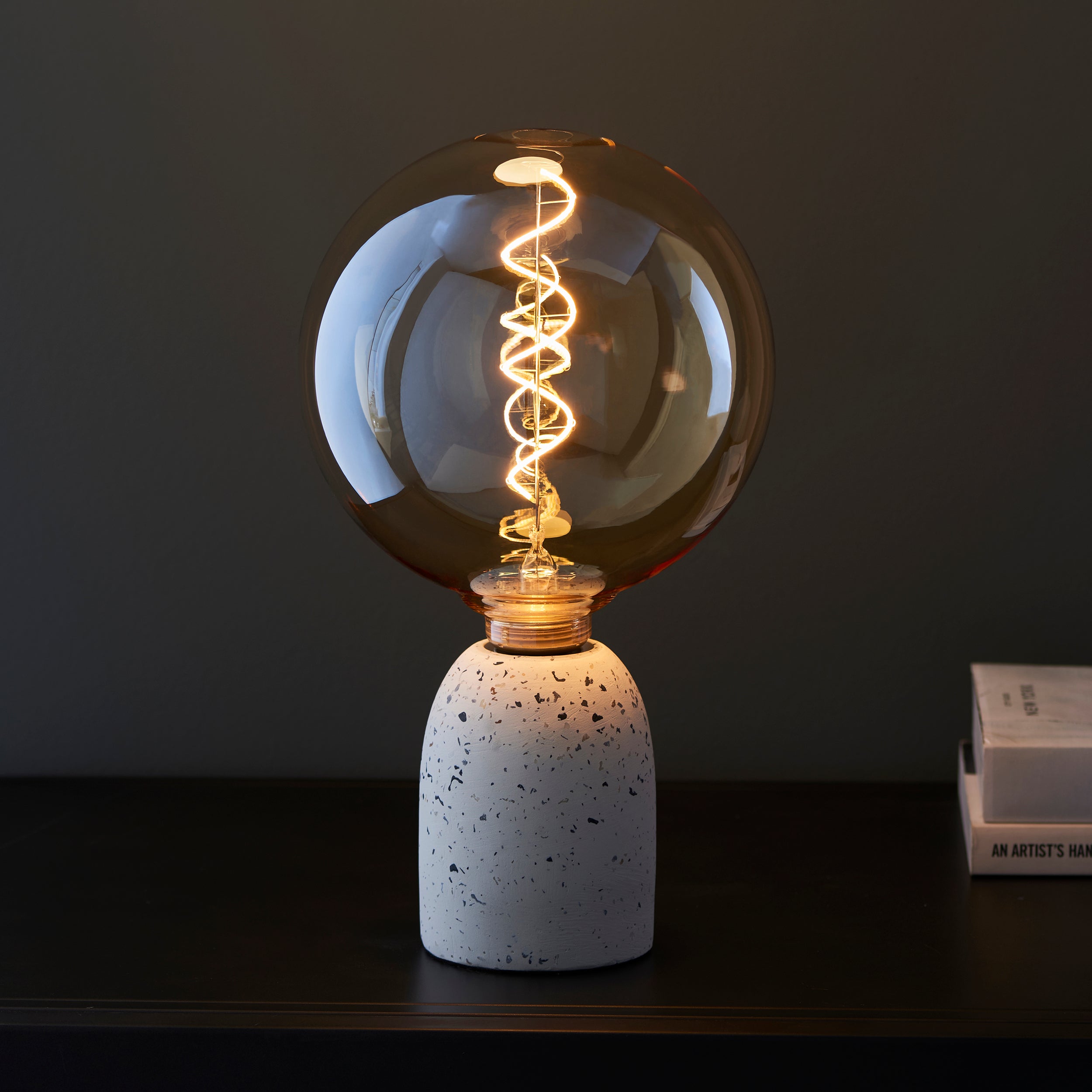 Endon Spiral XL E27 LED 4W Globe Filament Bulb - 2000K - Non-Dimmable - Amber Glass