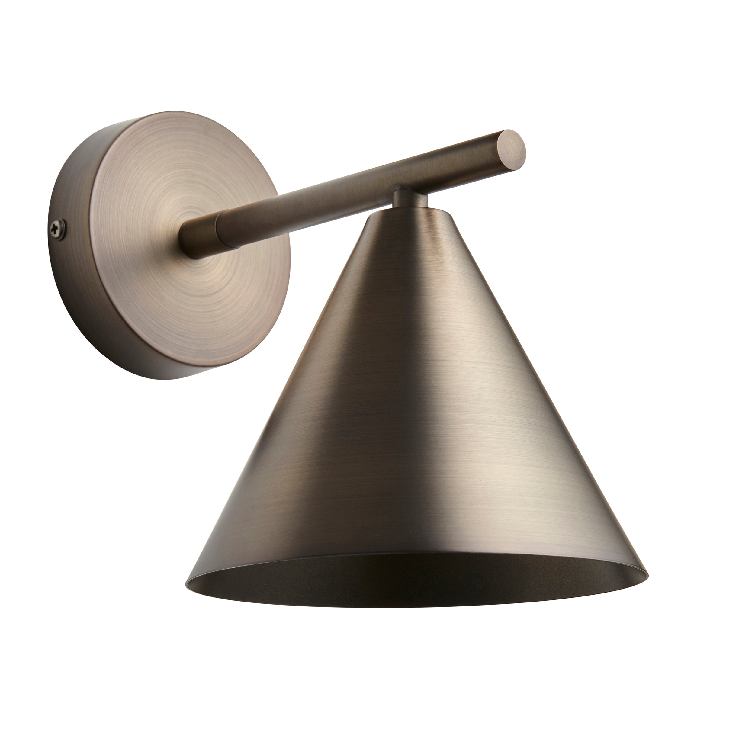 Endon Cape 1 Light Wall Light - Brushed Antique Bronze