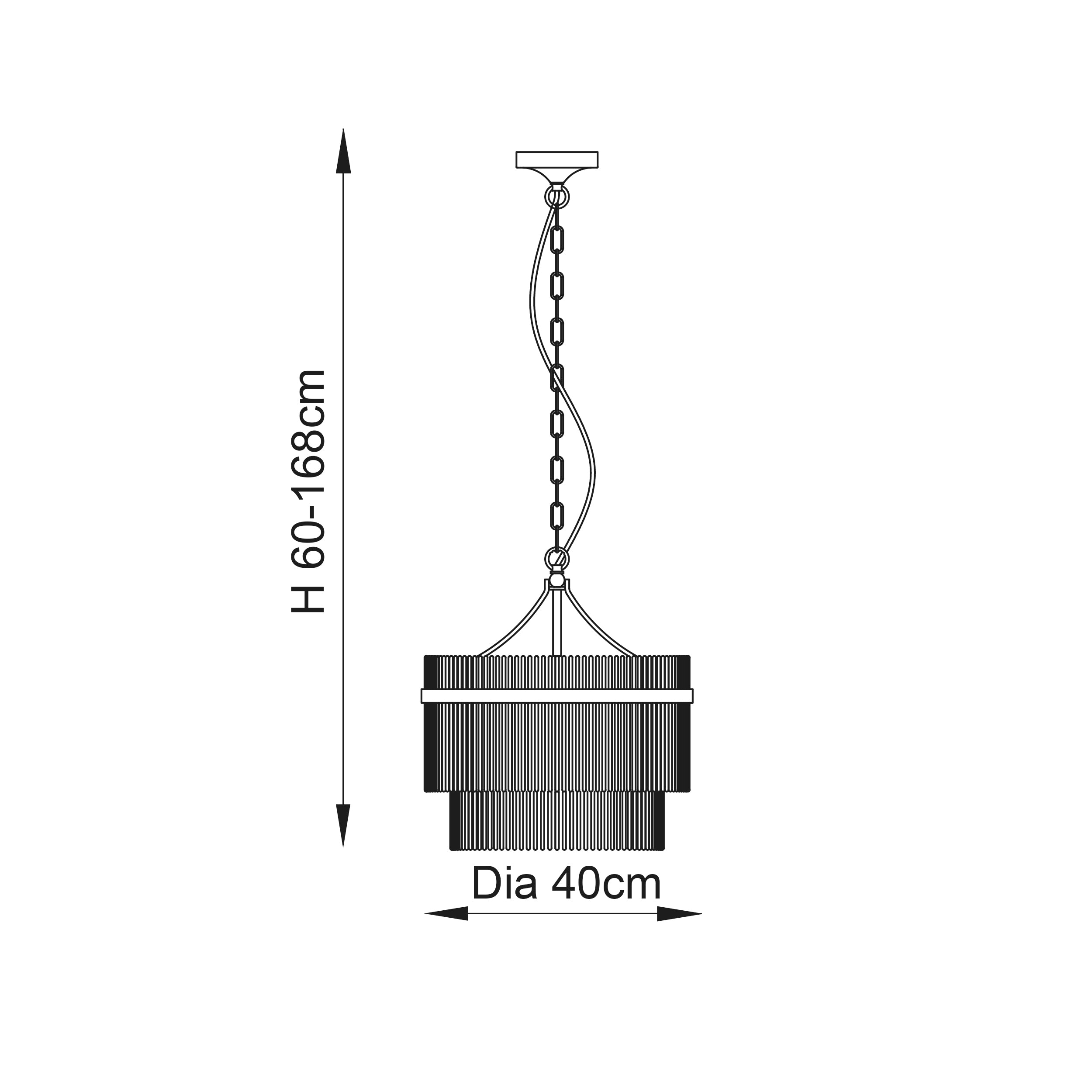 Endon Marietta 3 Light Pendant - Bright Nickel Plate & Clear Glass