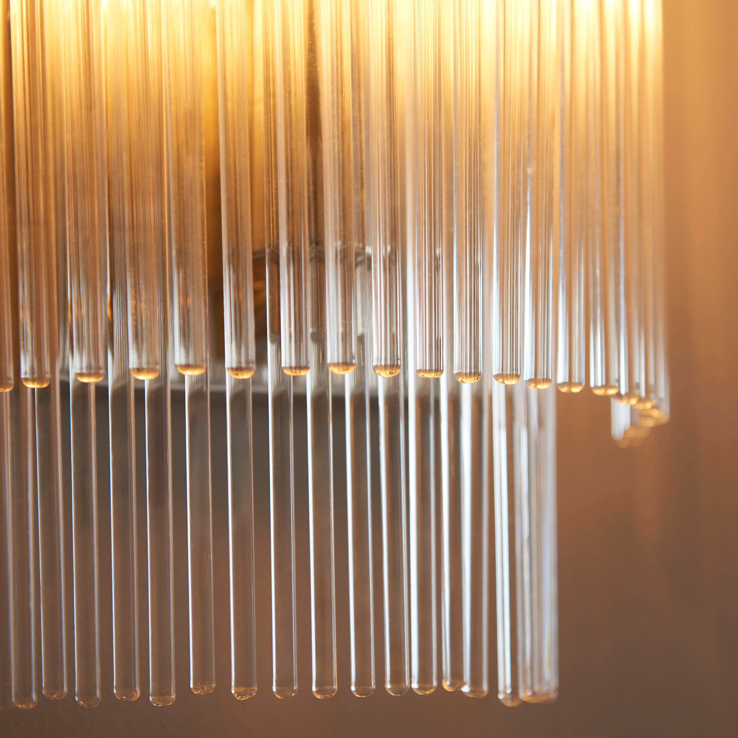 Endon Marietta Single Wall Light - Bright Nickel Plate & Clear Glass