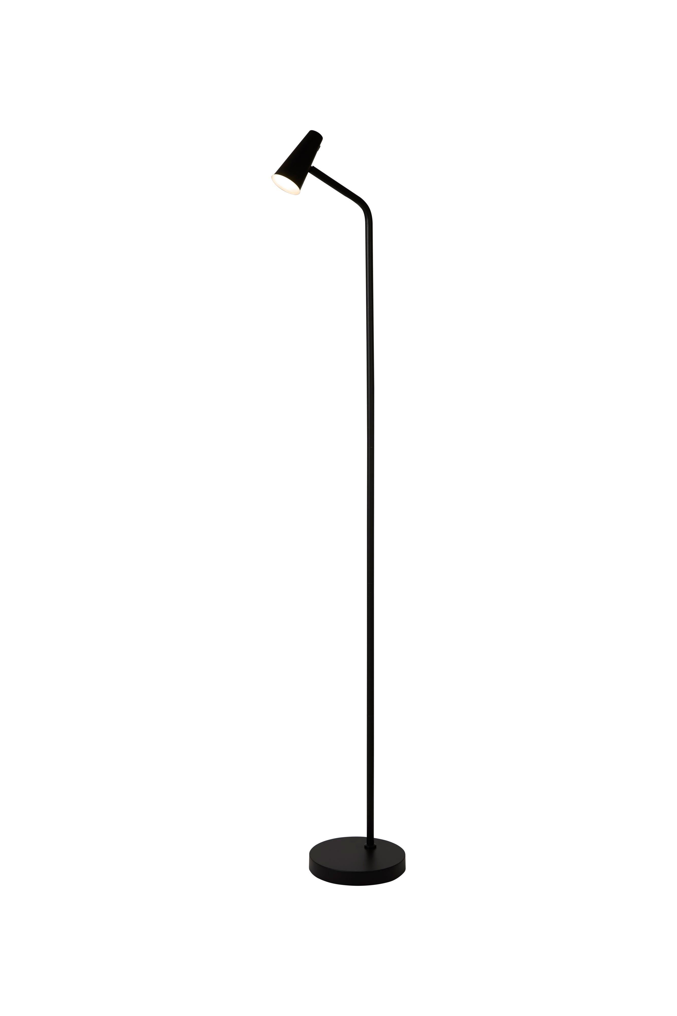 Searchlight Rechargeable Floor Lamp in matt black, full length view on a white background