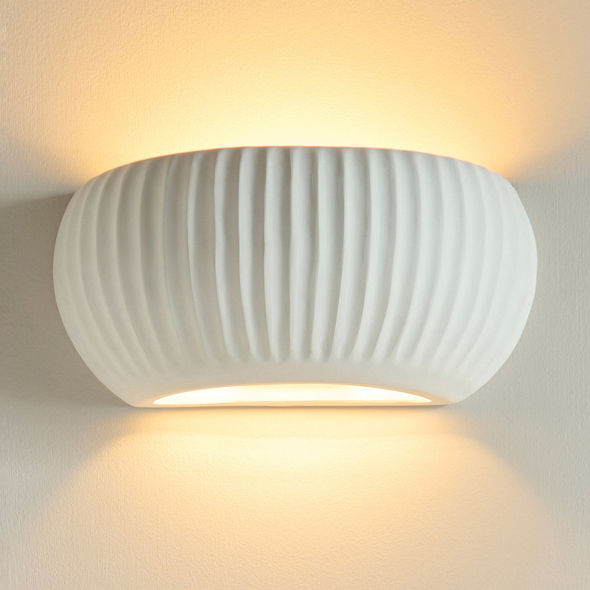 Endon Witham Wall Washer - Unglazed Ceramic