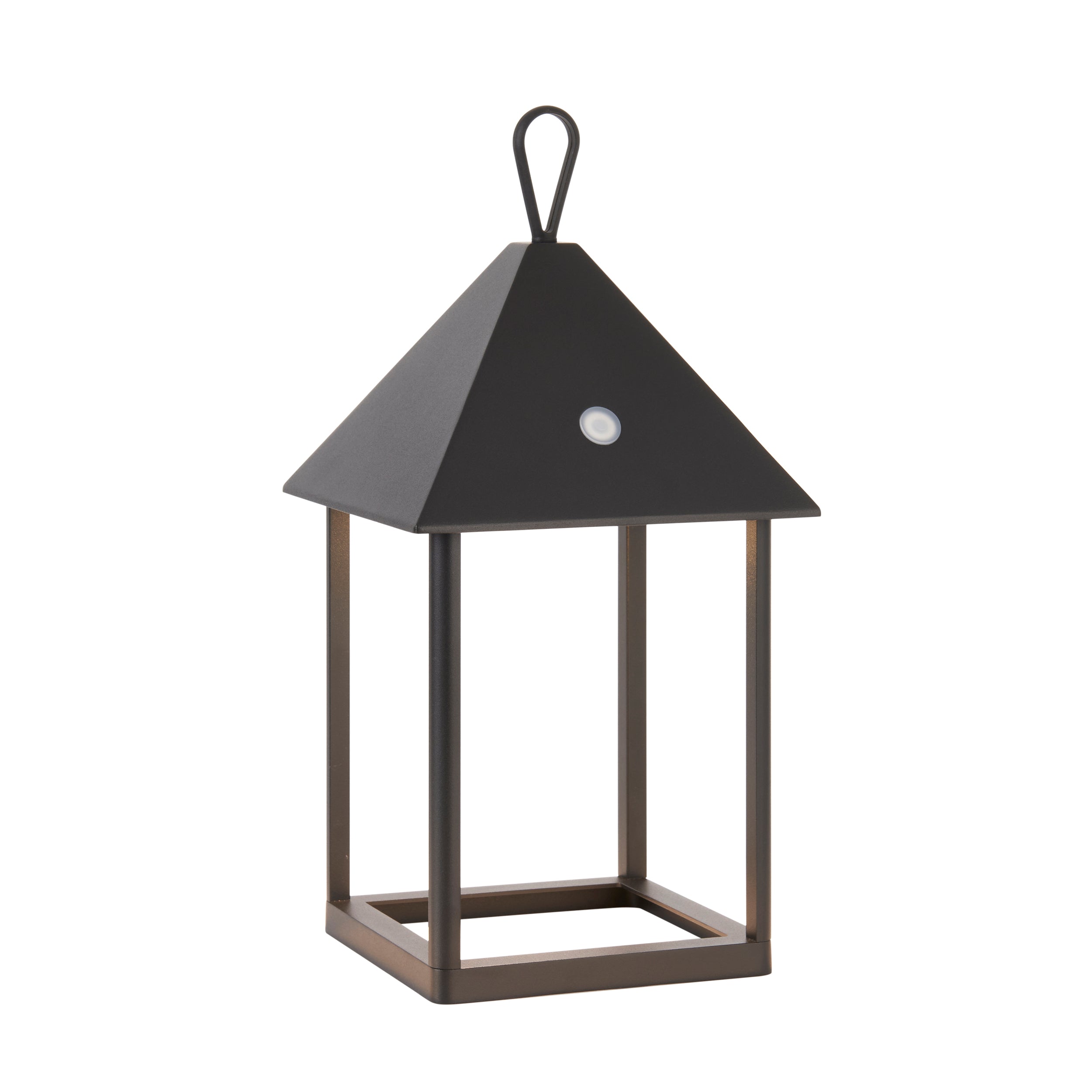 Endon Hoot Medium IP44 USB Table Lantern -  Matt Black