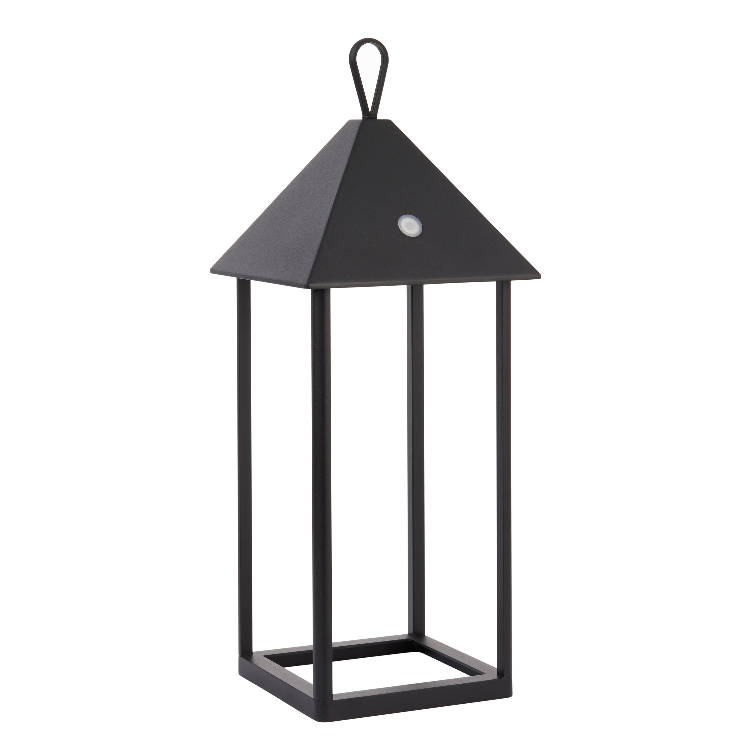Endon Hoot Large USB IP44 Table Lantern -  Matt Black