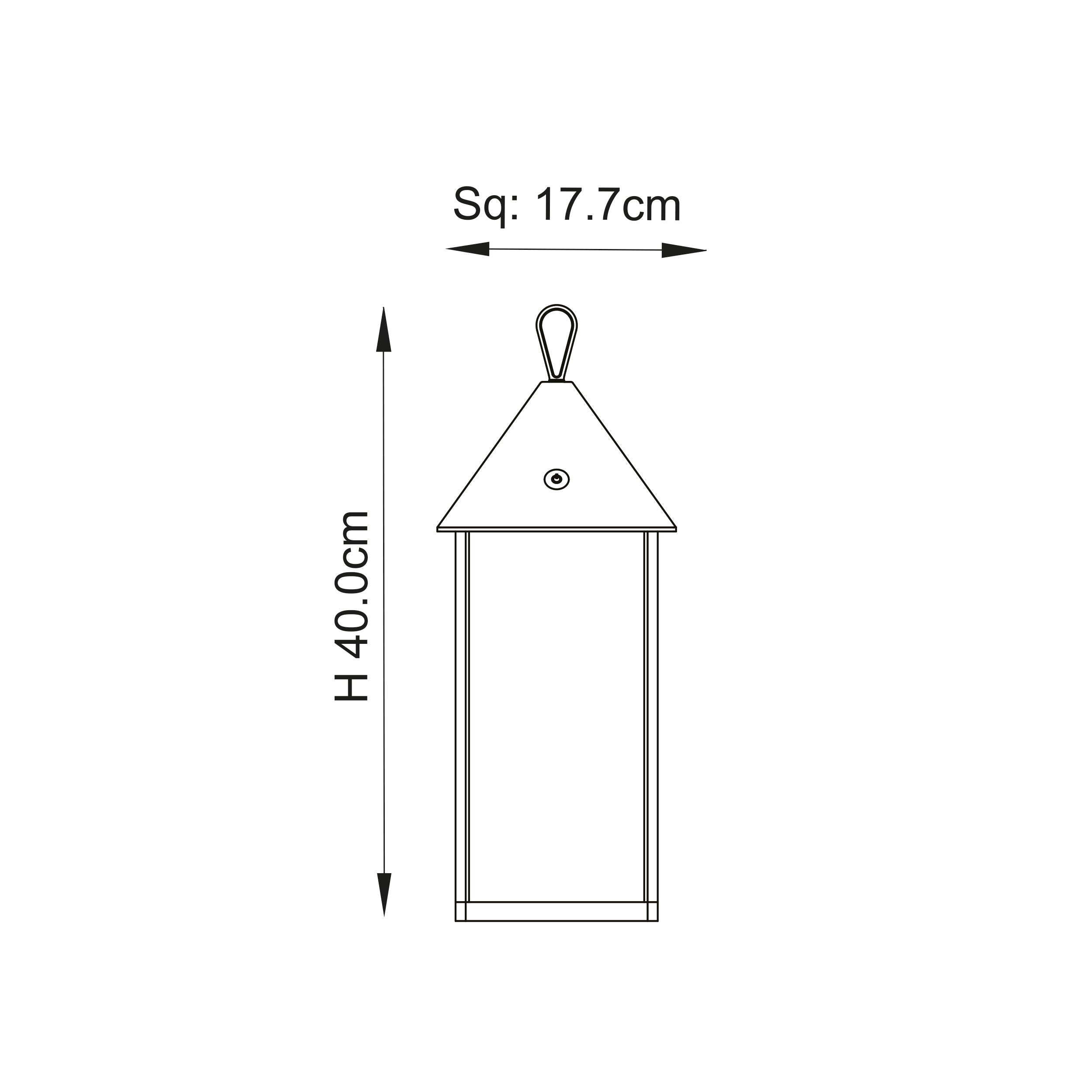 Endon Hoot Large USB IP44 Table Lantern -  Matt Black