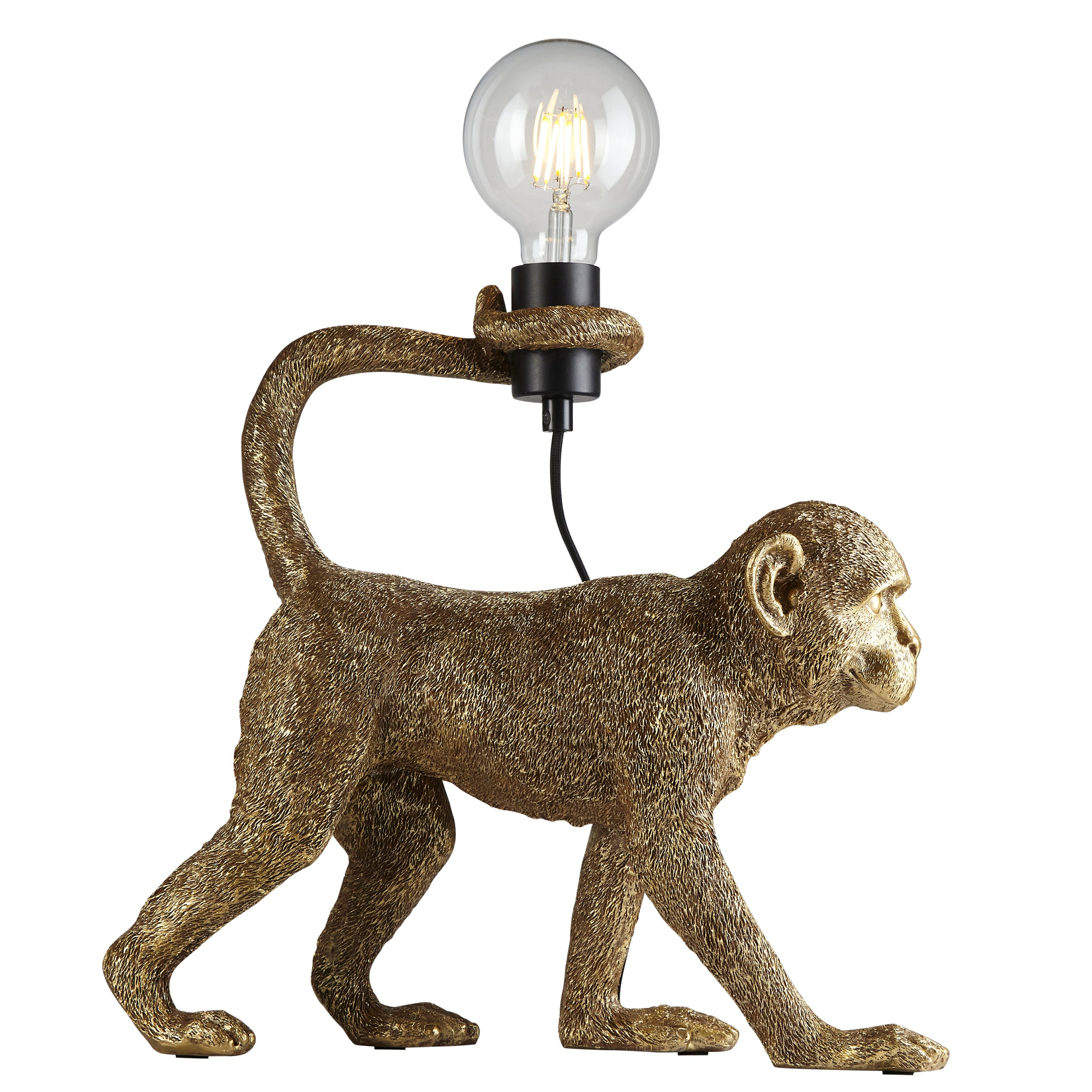 Endon Capuchin Single Table Light - Vintage Gold Paint & Matt Black