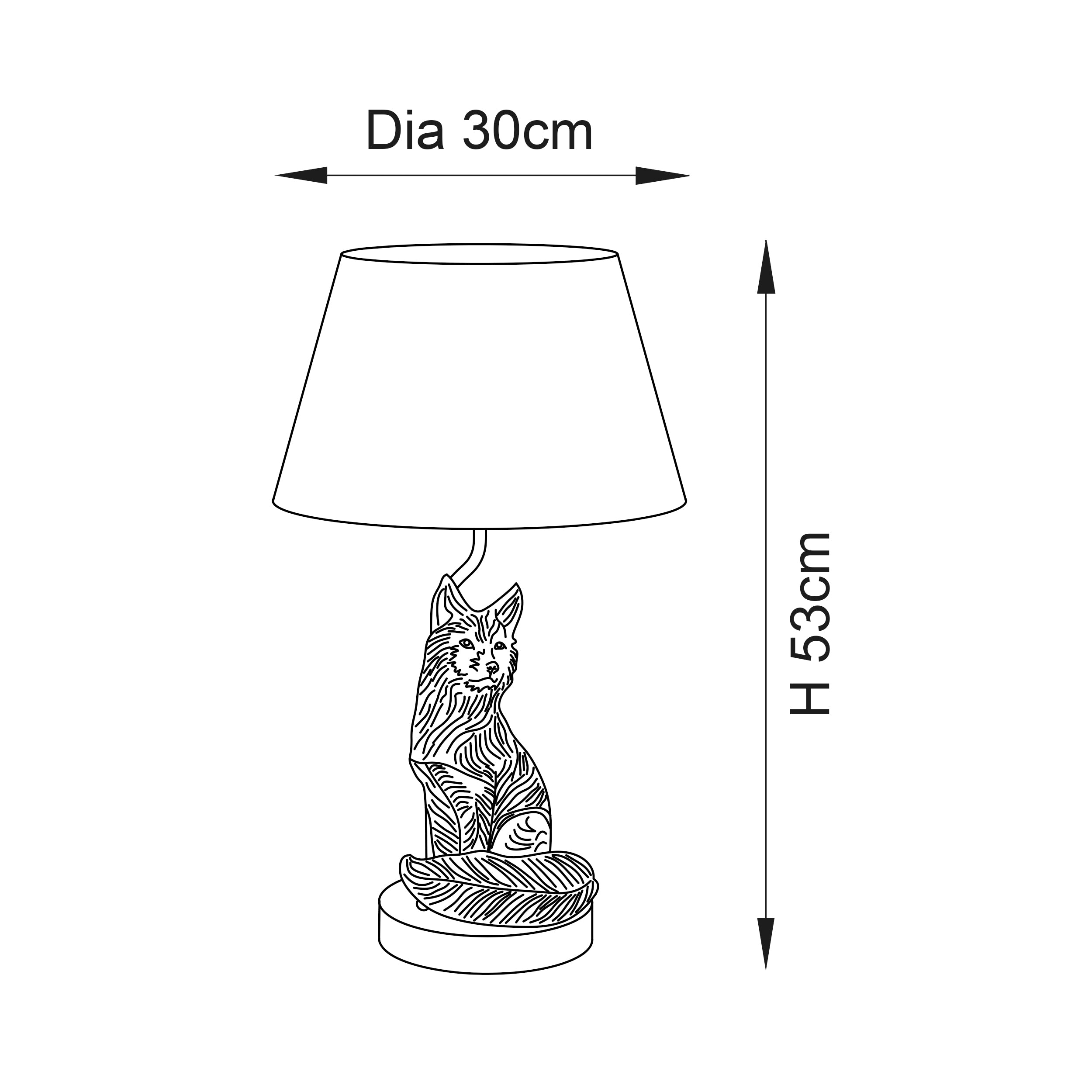 Endon Fox Single Table Light - Vintage Gold Paint & Black Fabric