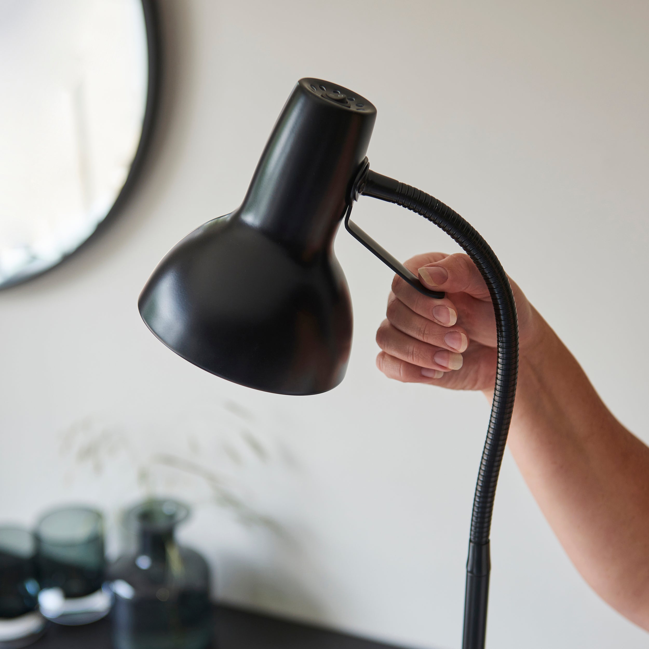 Endon Amalfi Single Floor Light - Matt Black Paint