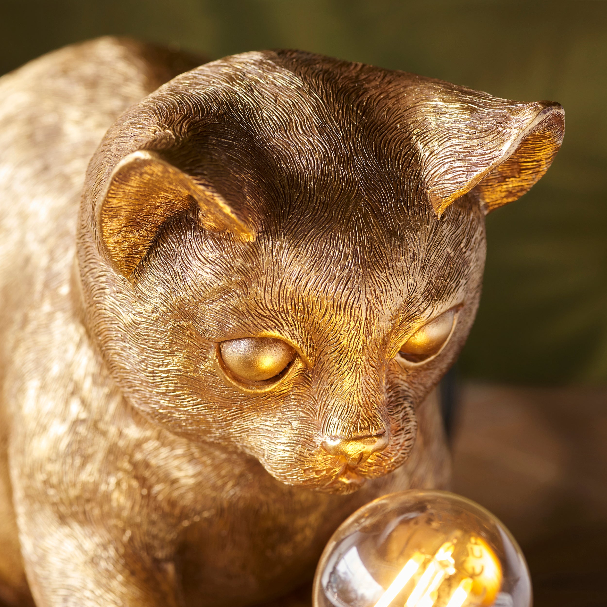 Endon Kitten 1 Light Table Lamp - Vintage Gold & Matt Black