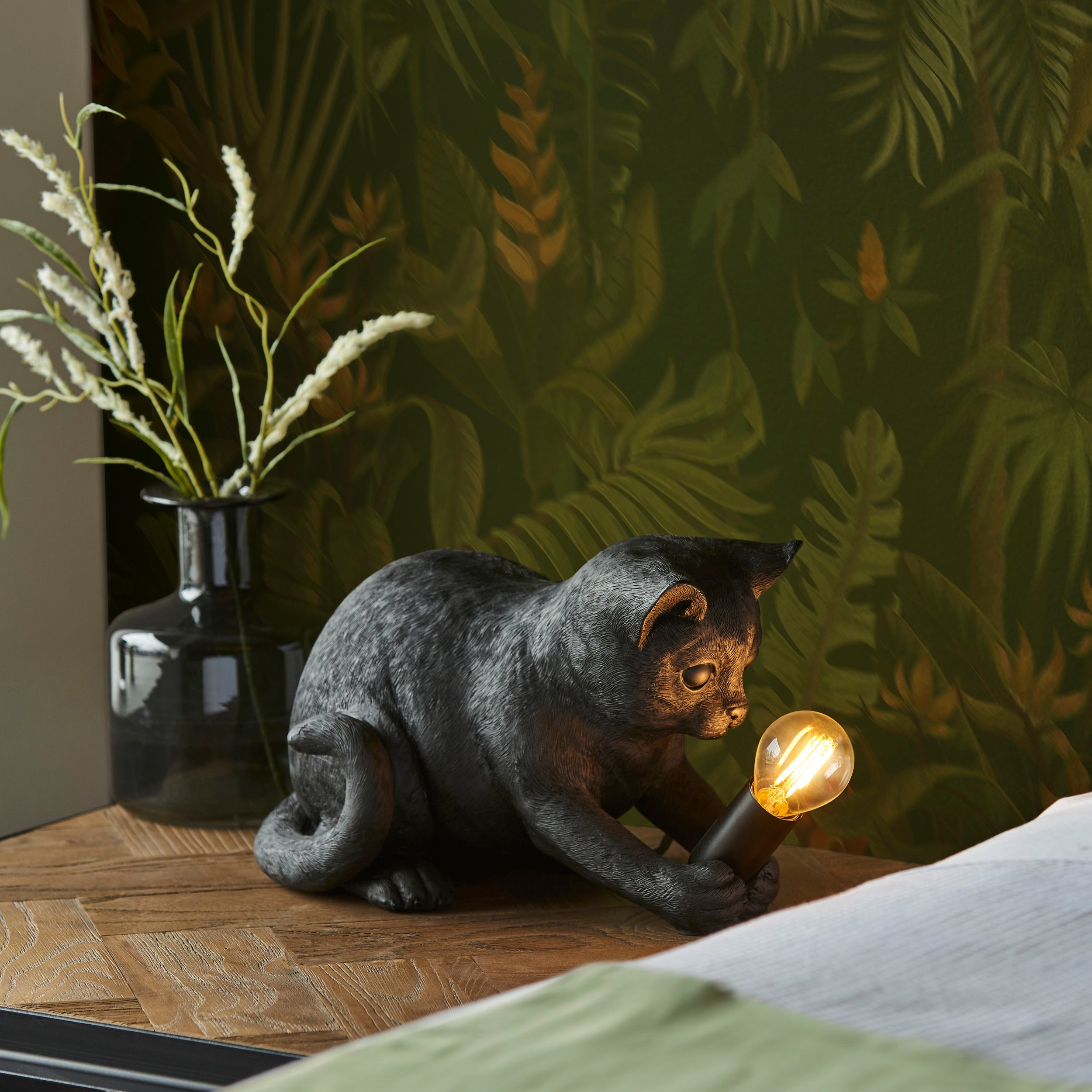 Endon Kitten 1 Light Table Lamp - Matt Black