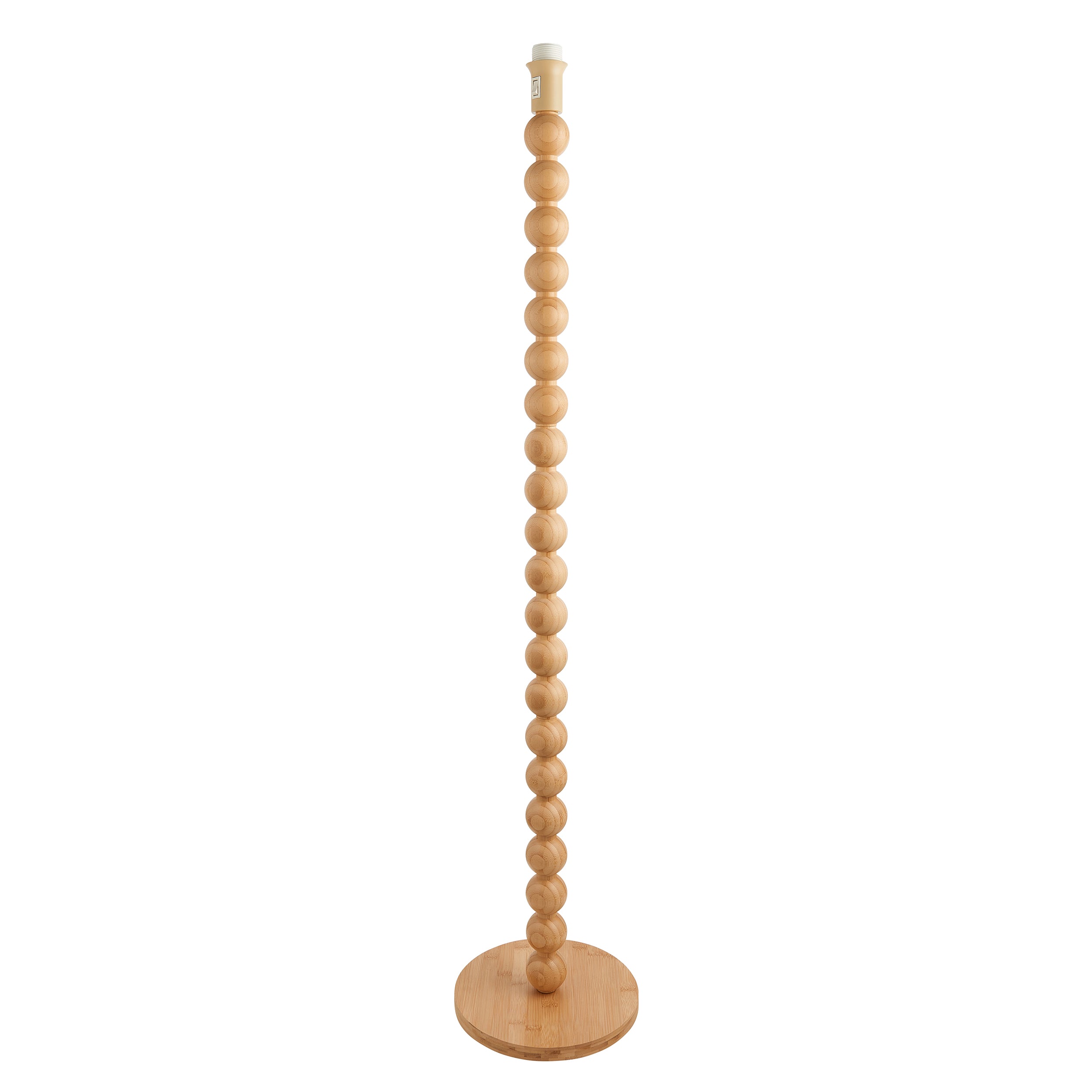Endon Cane Single Light Floor Lamp - Natural Bamboo