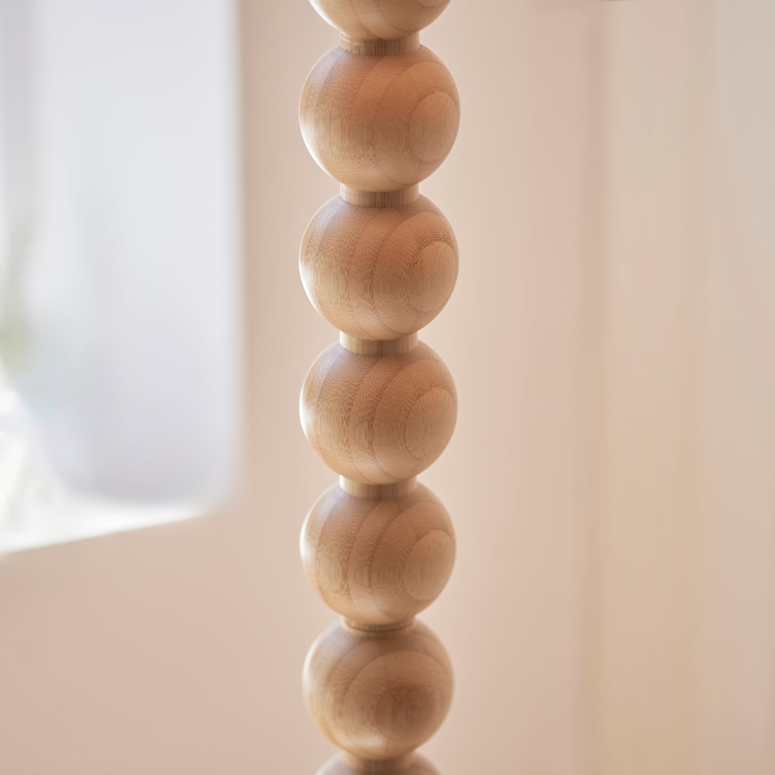 Endon Cane Single Light Floor Lamp - Natural Bamboo