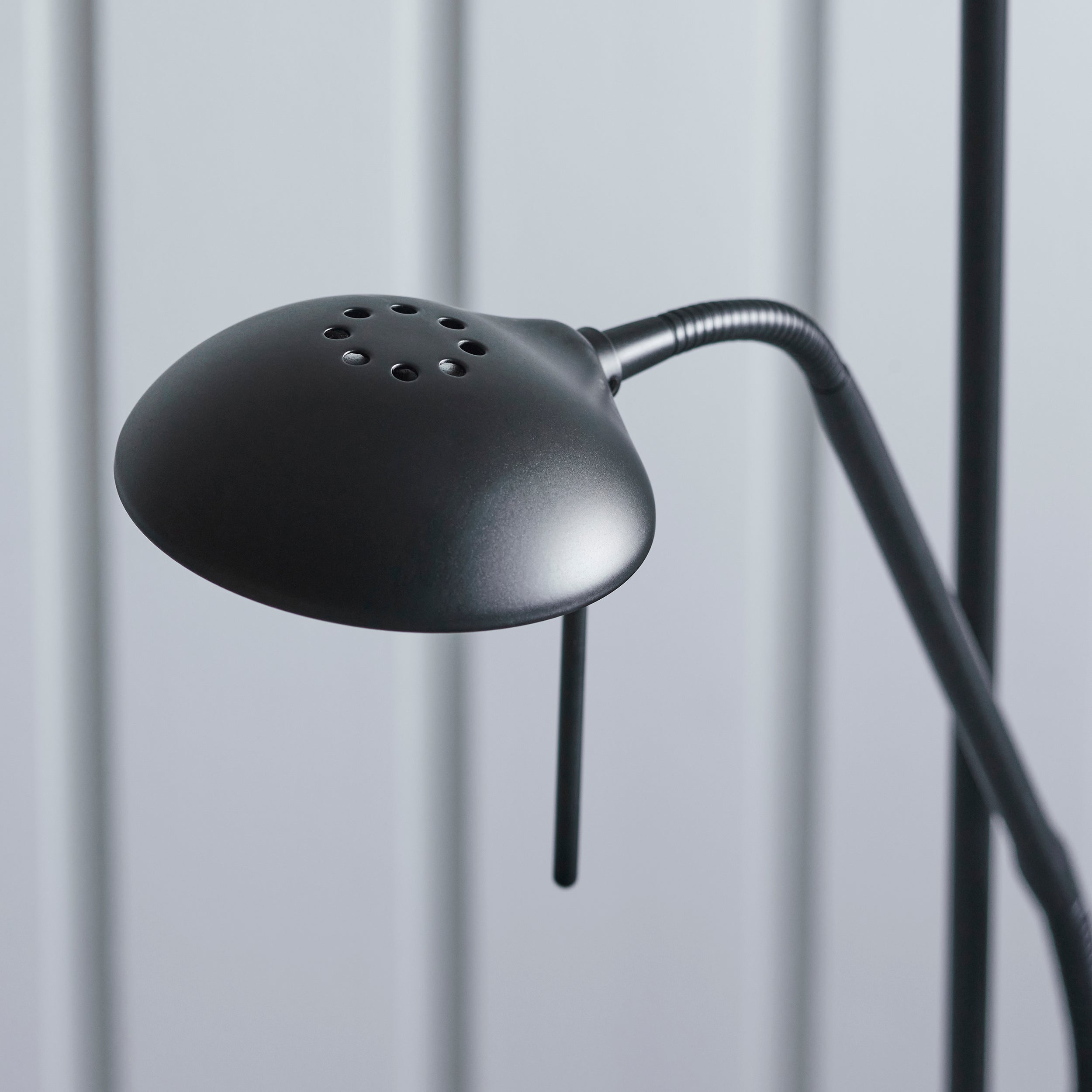 Endon Rome Floor Lamp - Matt Black & Opal Glass