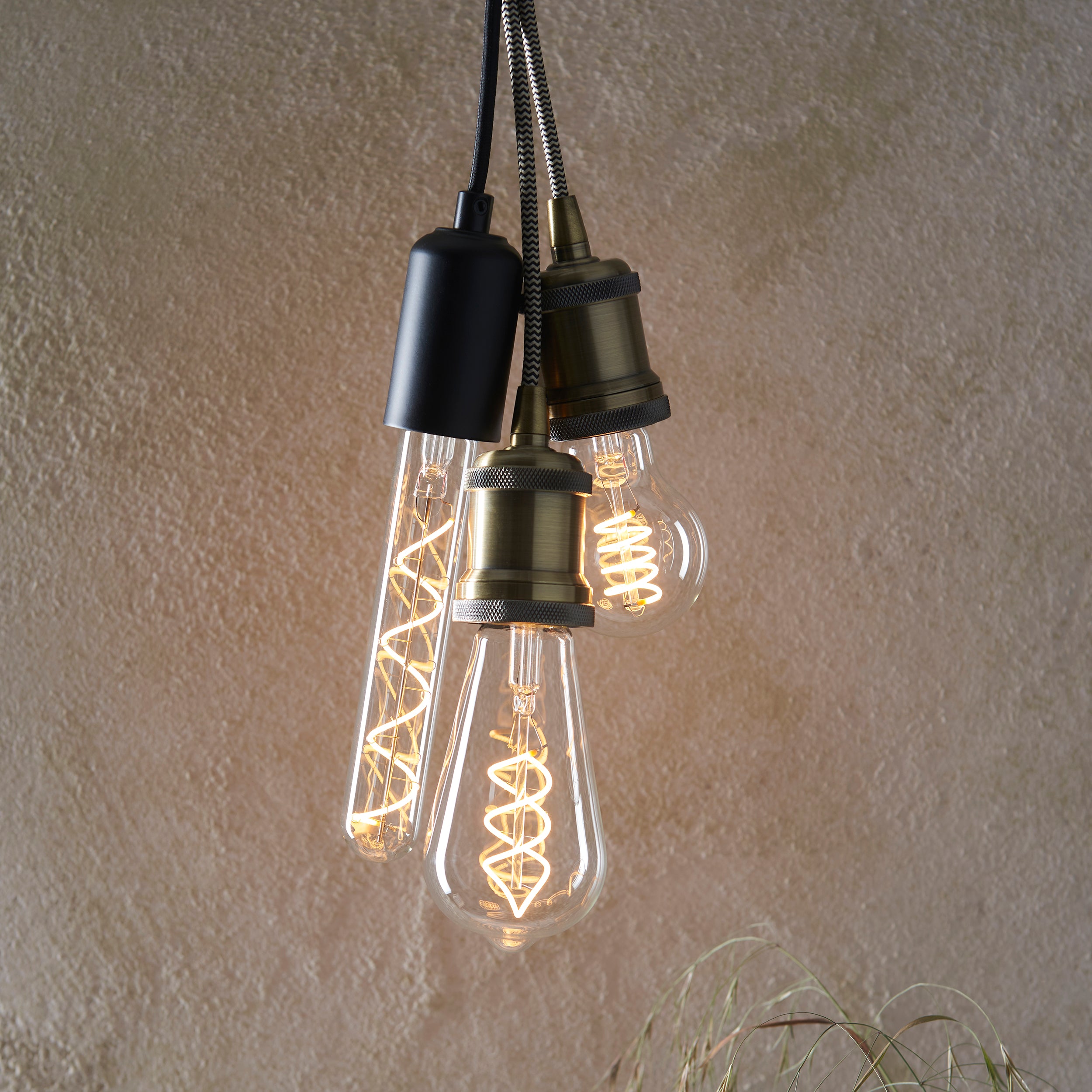 Endon E27 4W LED Twist Pear Filament Bulb - 2200K - Dimmable - Clear Glass