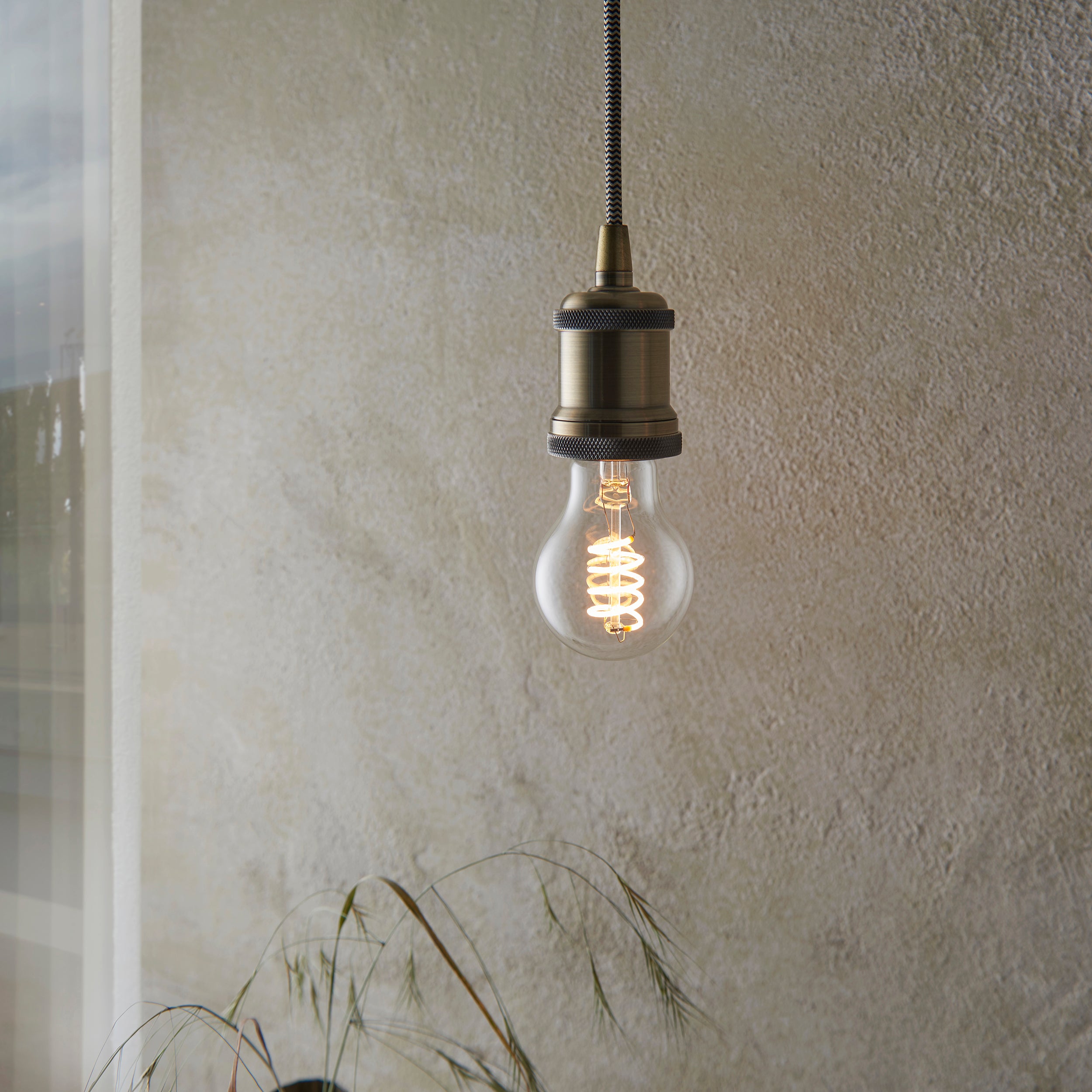 Endon E27 4W LED Spiral GLS Bulb - 2200K - Dimmable - Clear Glass