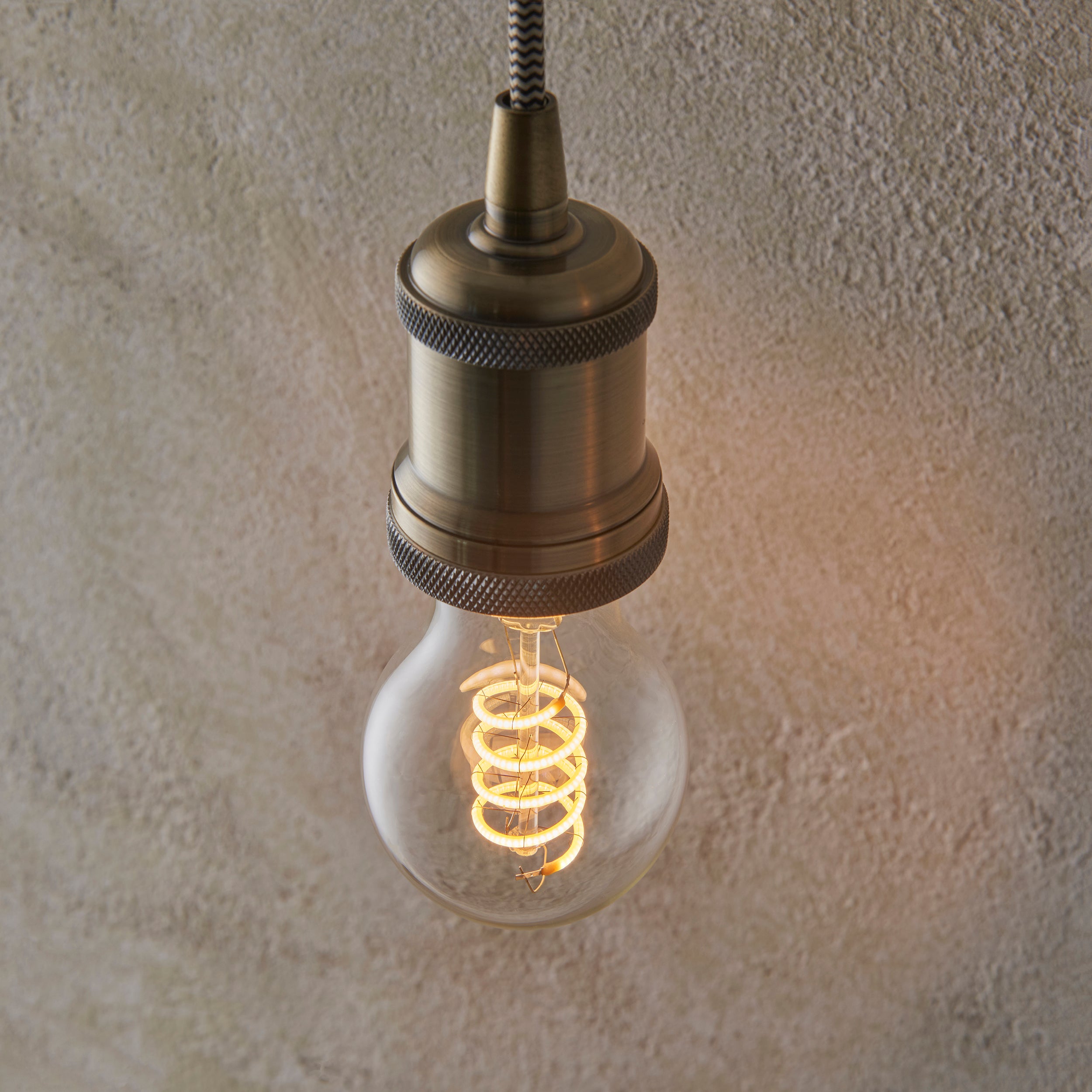 Endon E27 4W LED Spiral GLS Bulb - 2200K - Dimmable - Clear Glass