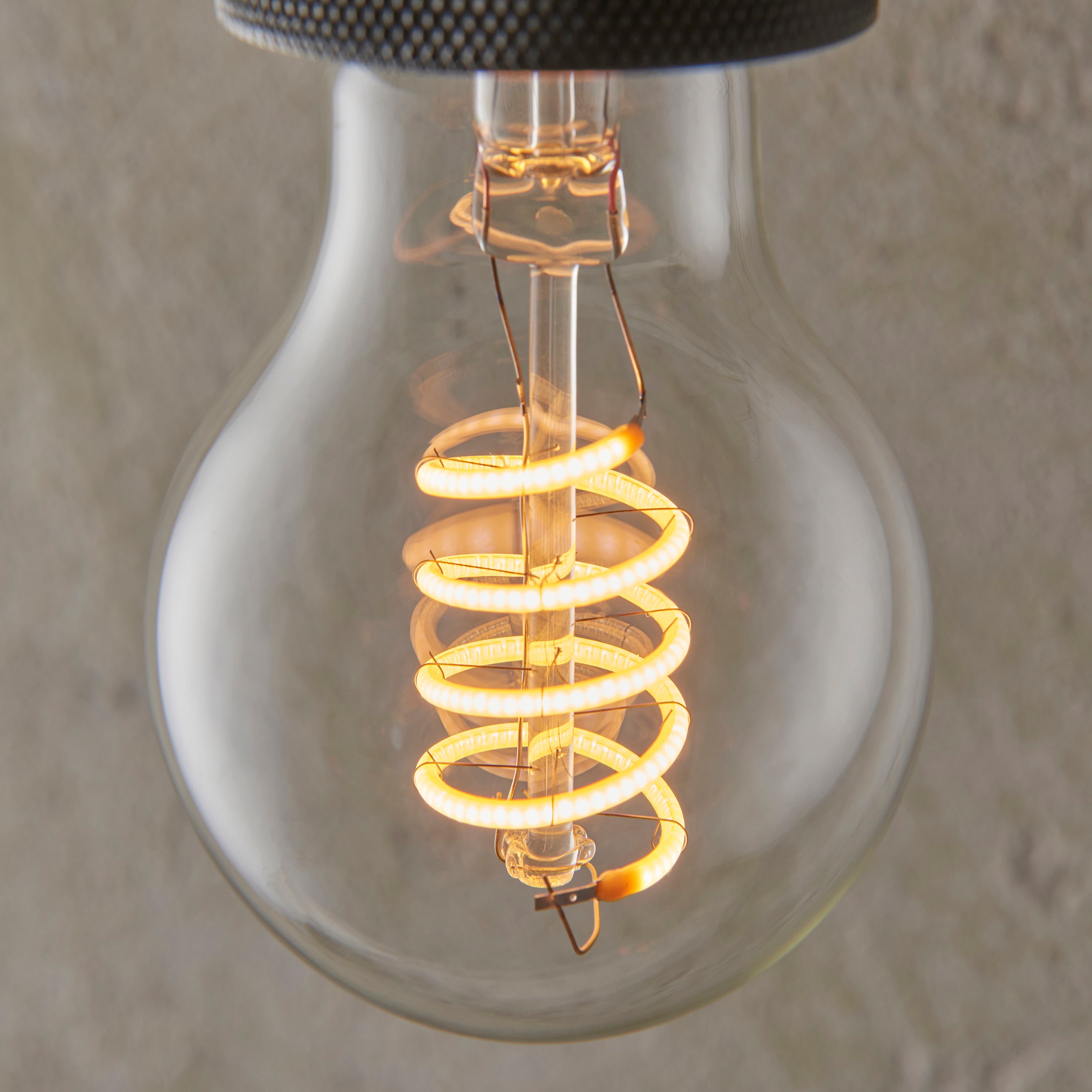 Endon E27 4W LED Spiral GLS Bulb - 2200K - Dimmable - Clear Glass