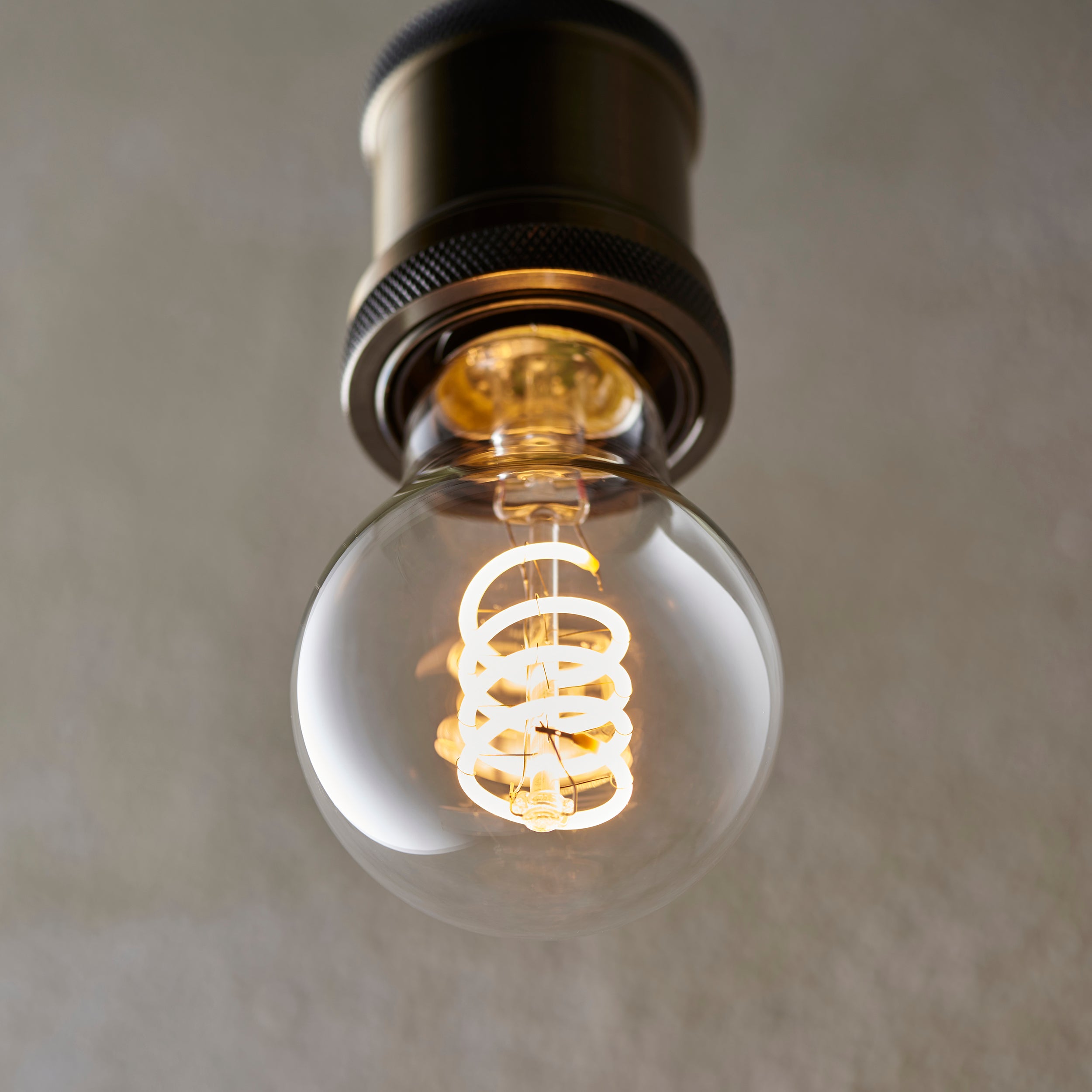 Endon E27 4W LED Spiral GLS Bulb - 2200K - Dimmable - Clear Glass