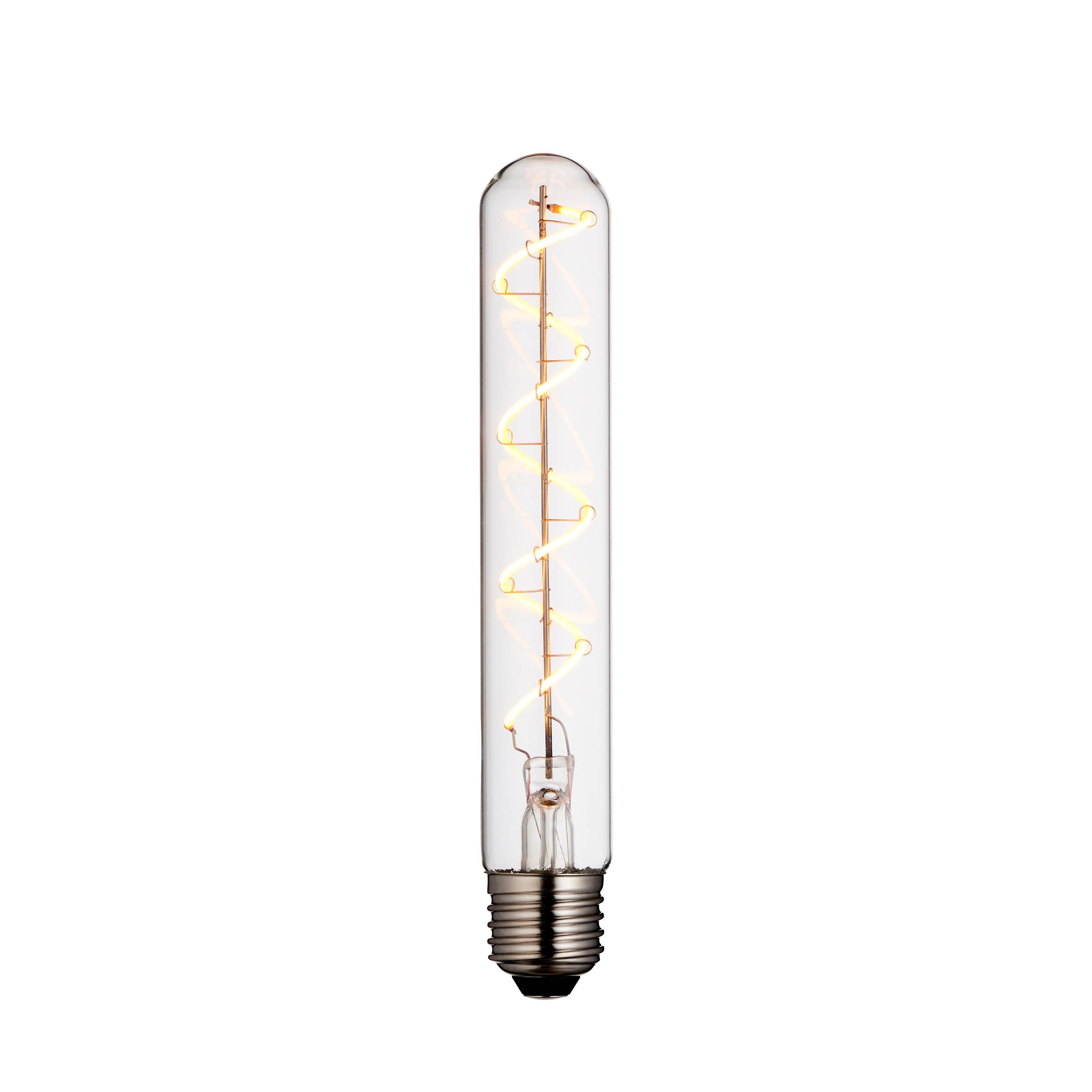 Endon E27 4W LED Spiral Tubular Bulb - 2200K - Dimmable - Clear Glass