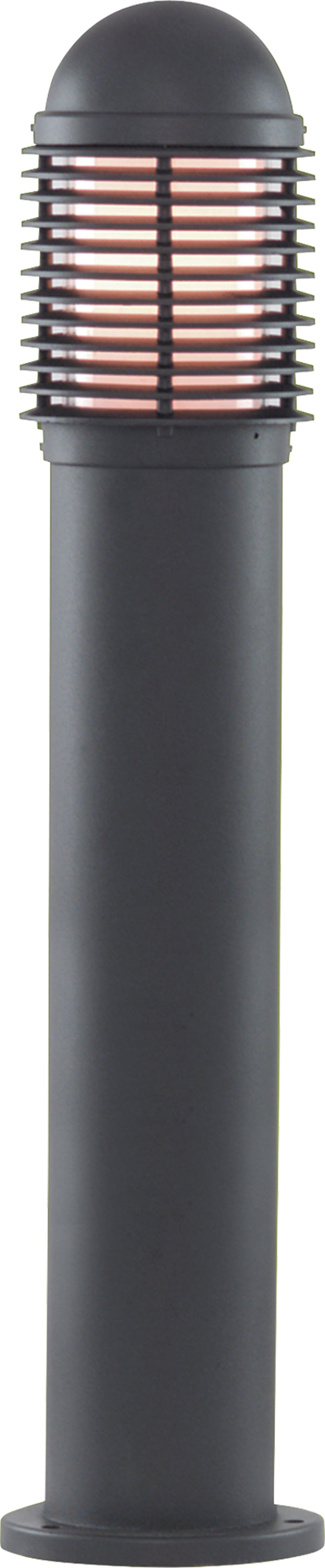 Searchlight Burnall 730mm Narrow Louvre Outdoor Post - Black Aluminium & Glass - IP44
