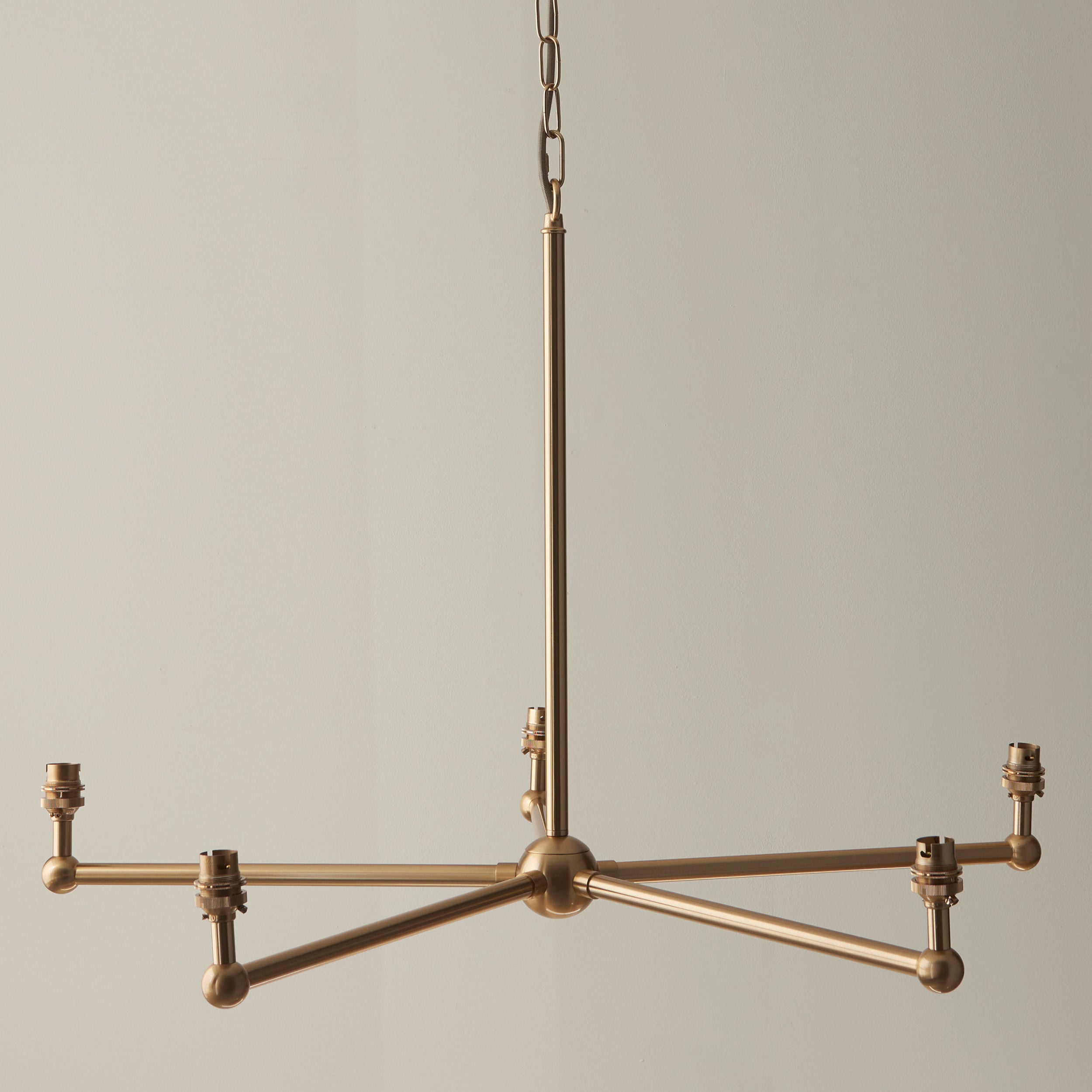 Endon Santiago 5 Light Pendant - Brushed Aged Brass Plate