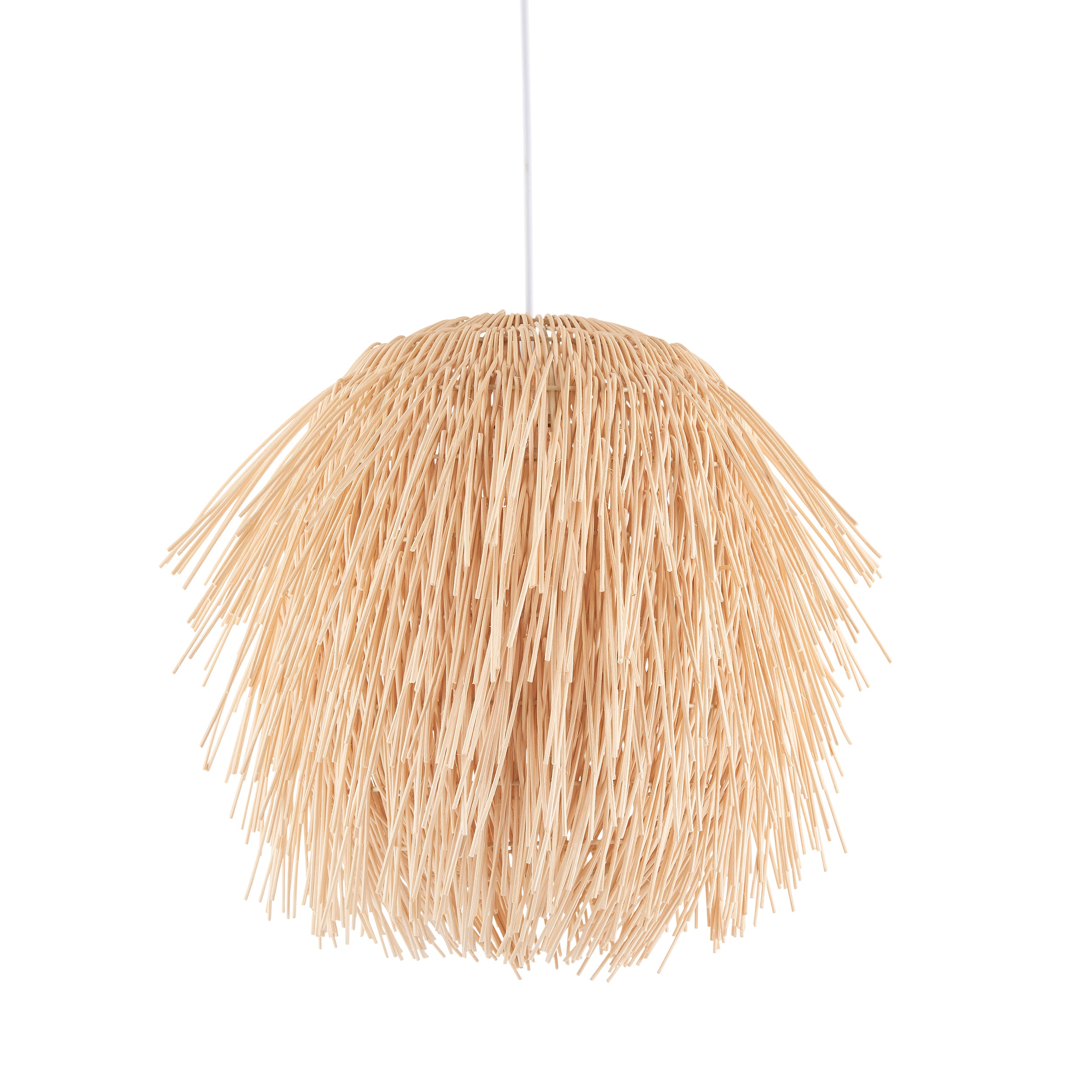 Endon Pushpa Single Light Pendant Easyfit Shade - Natural Rattan