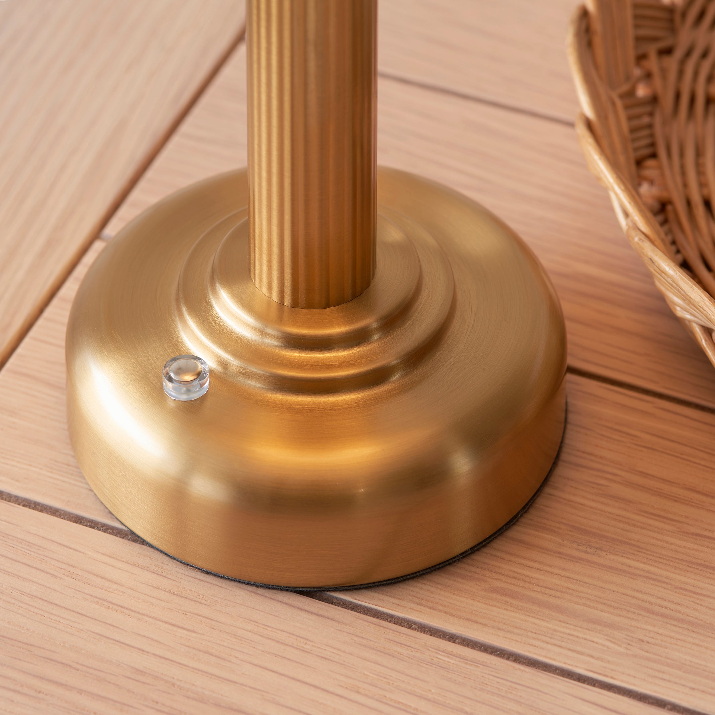 Endon Bridport Rechargeable Table Lamp - Warm Brass Plate