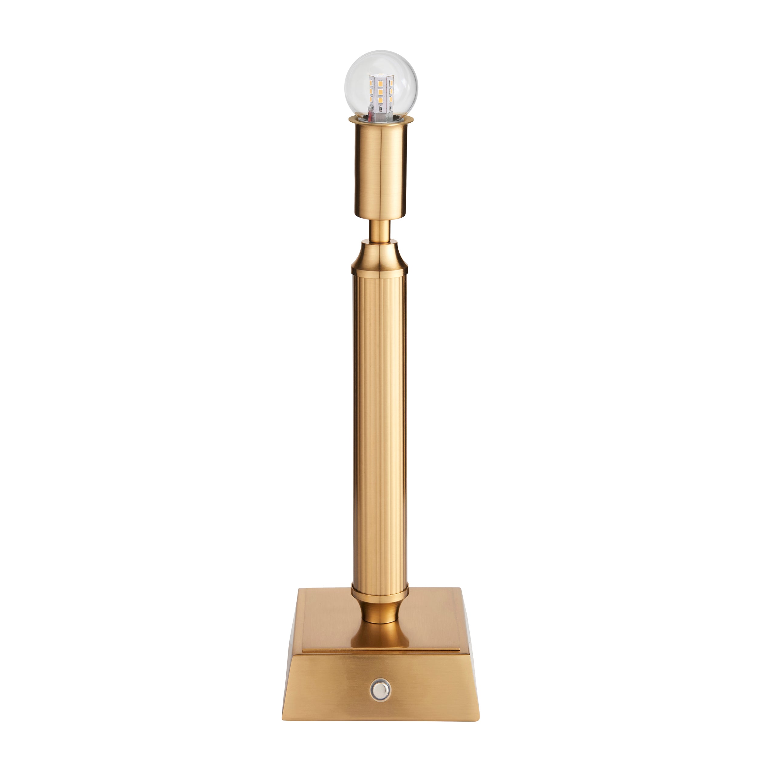 Endon Trobridge Rechargeable Table Lamp - Brushed Aged Brass Plate