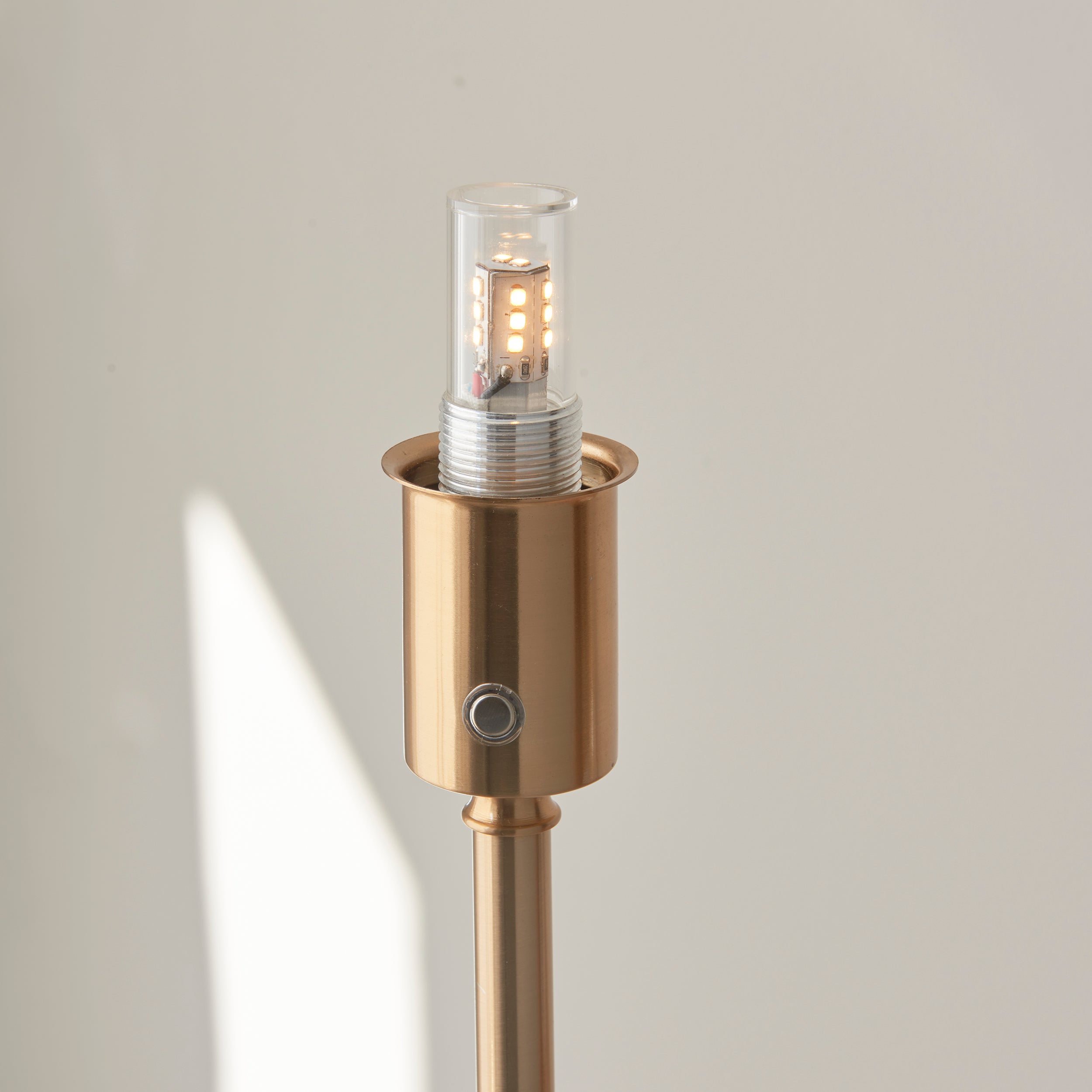Endon Burley Rechargeable  Floor Lamp - Brushed Aged Brass Plate