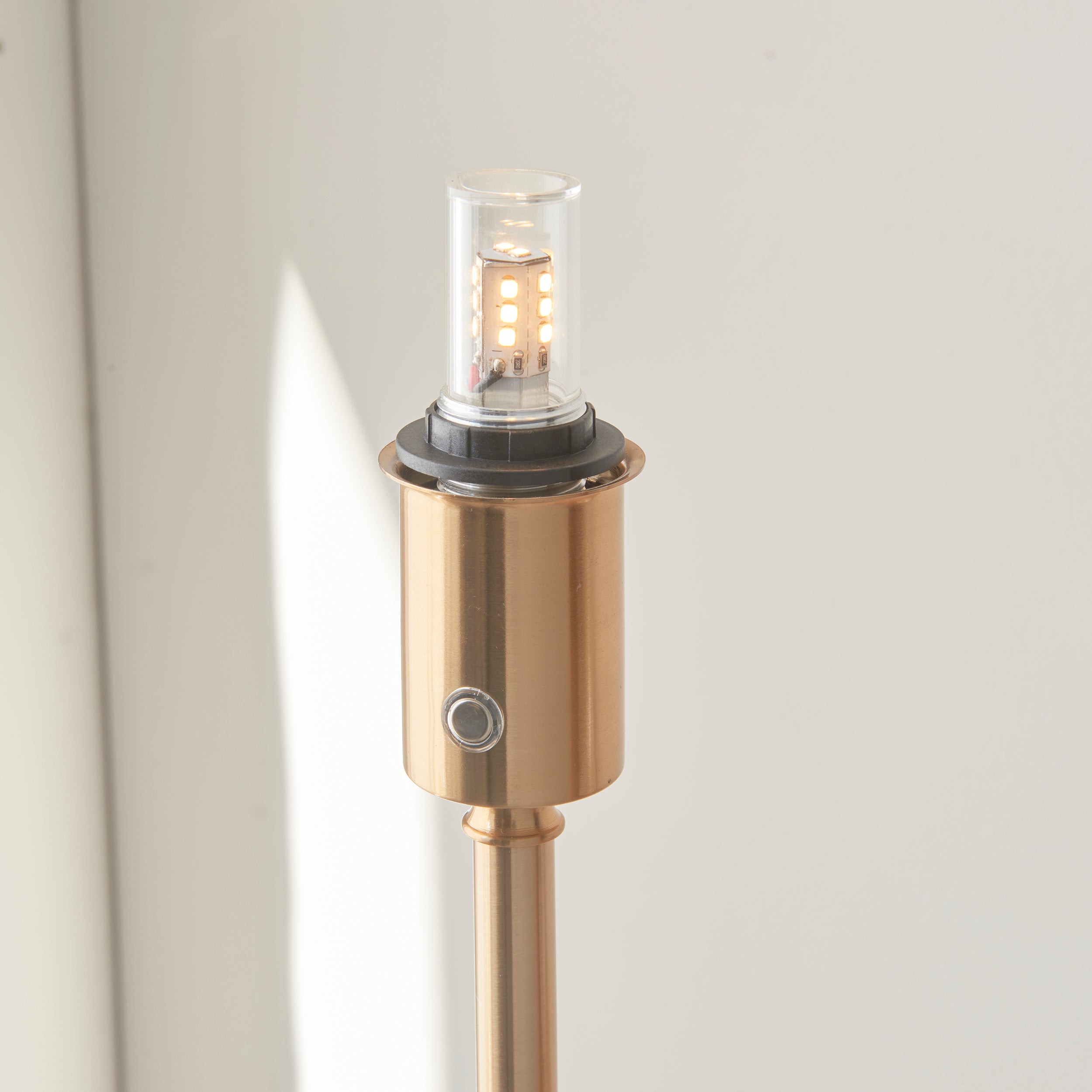Endon Burley Rechargeable  Floor Lamp - Brushed Aged Brass Plate