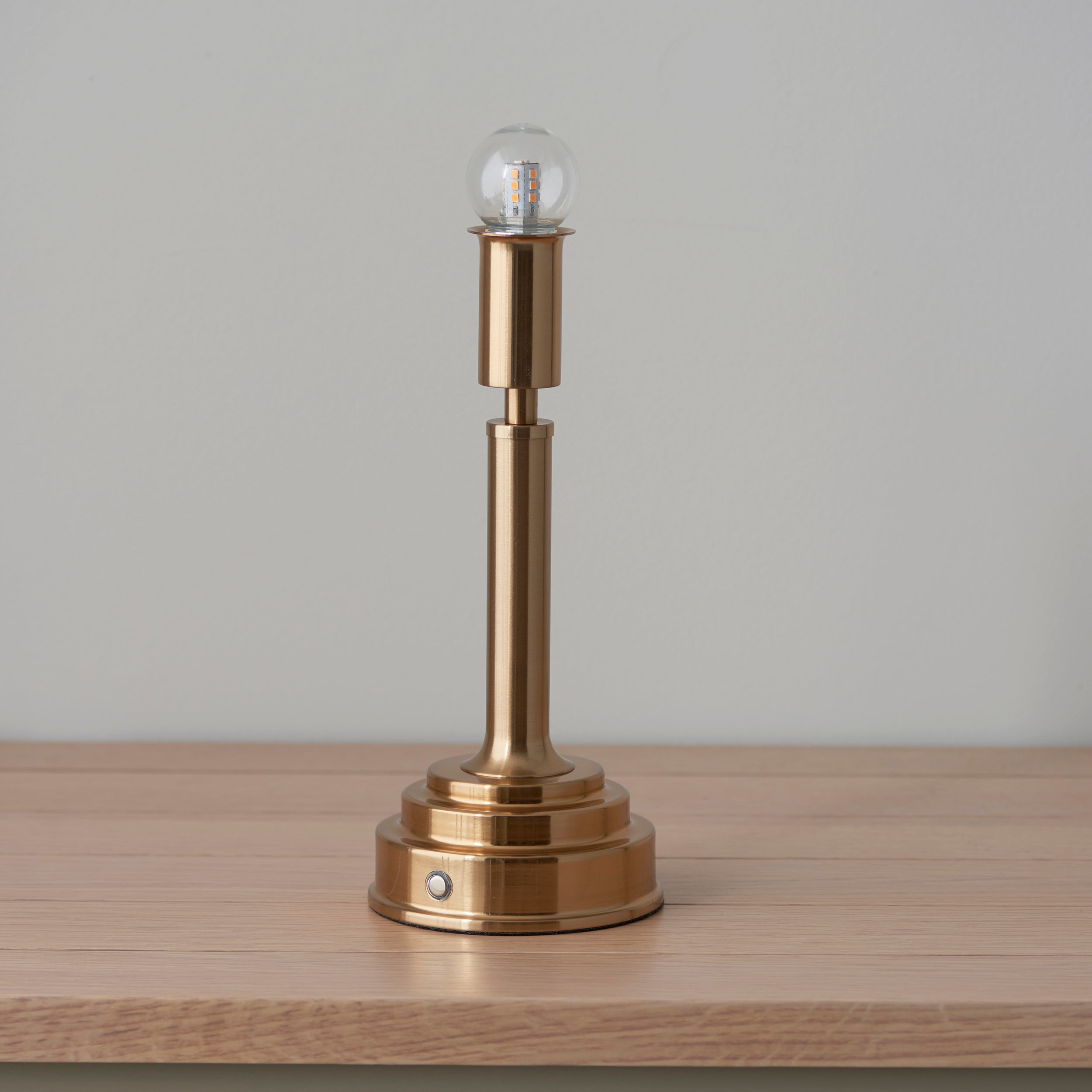 Endon Upton Rechargeable Table Lamp - Brushed Aged Brass Plate