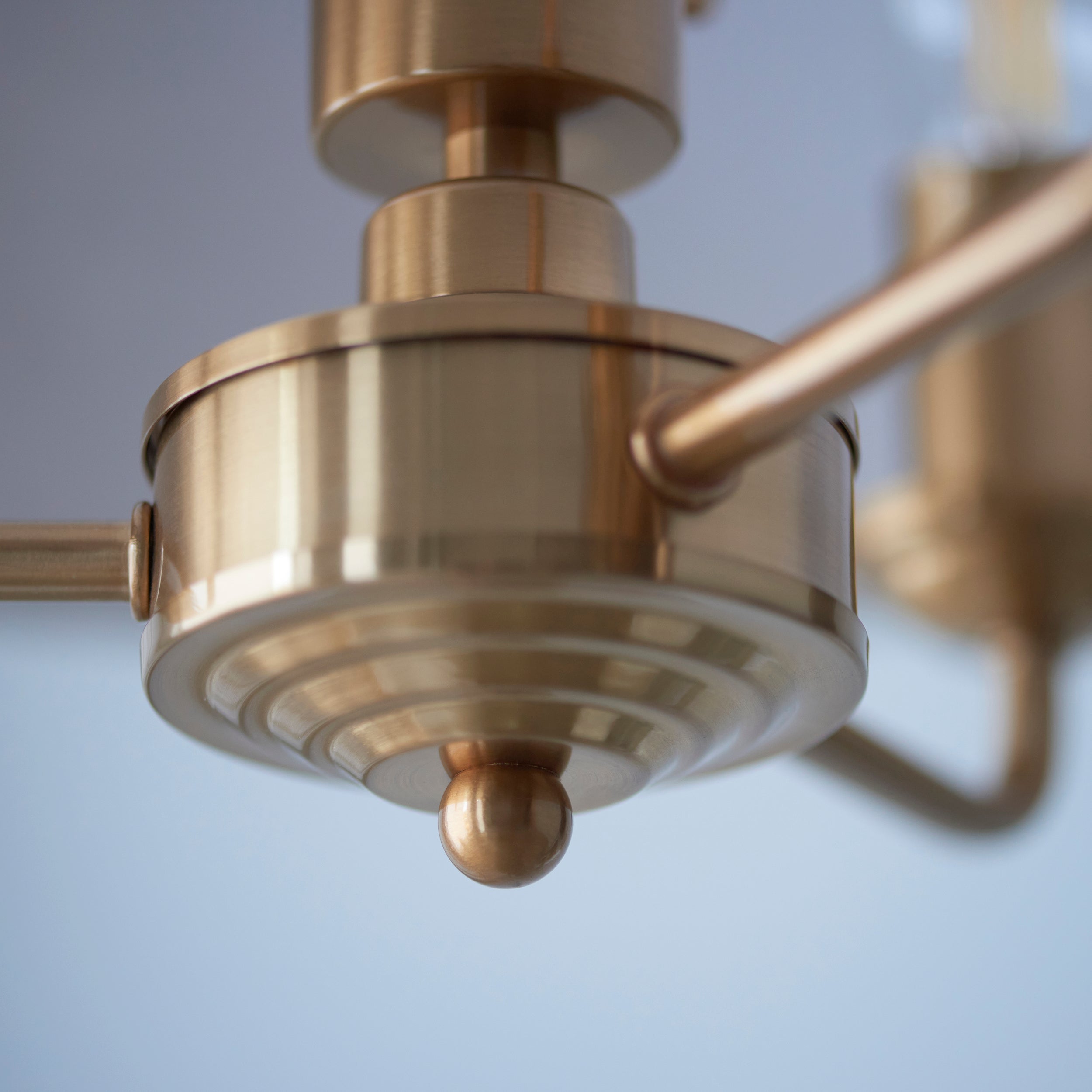Endon Highclere 3 Light Pendant - Vintage Brass & Natural Linen