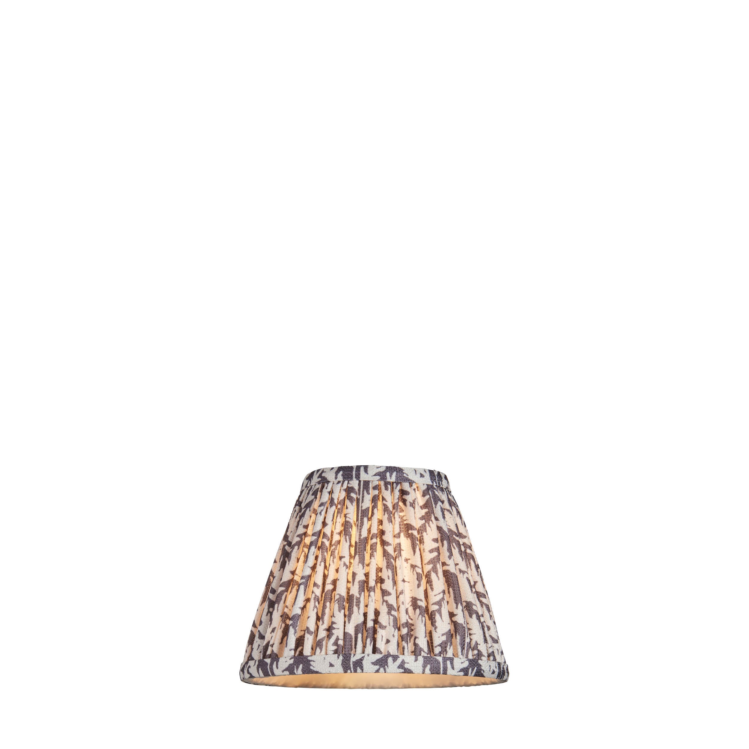 Endon Leaf Single Light Shade 16cm - Pearl Grey Fabric
