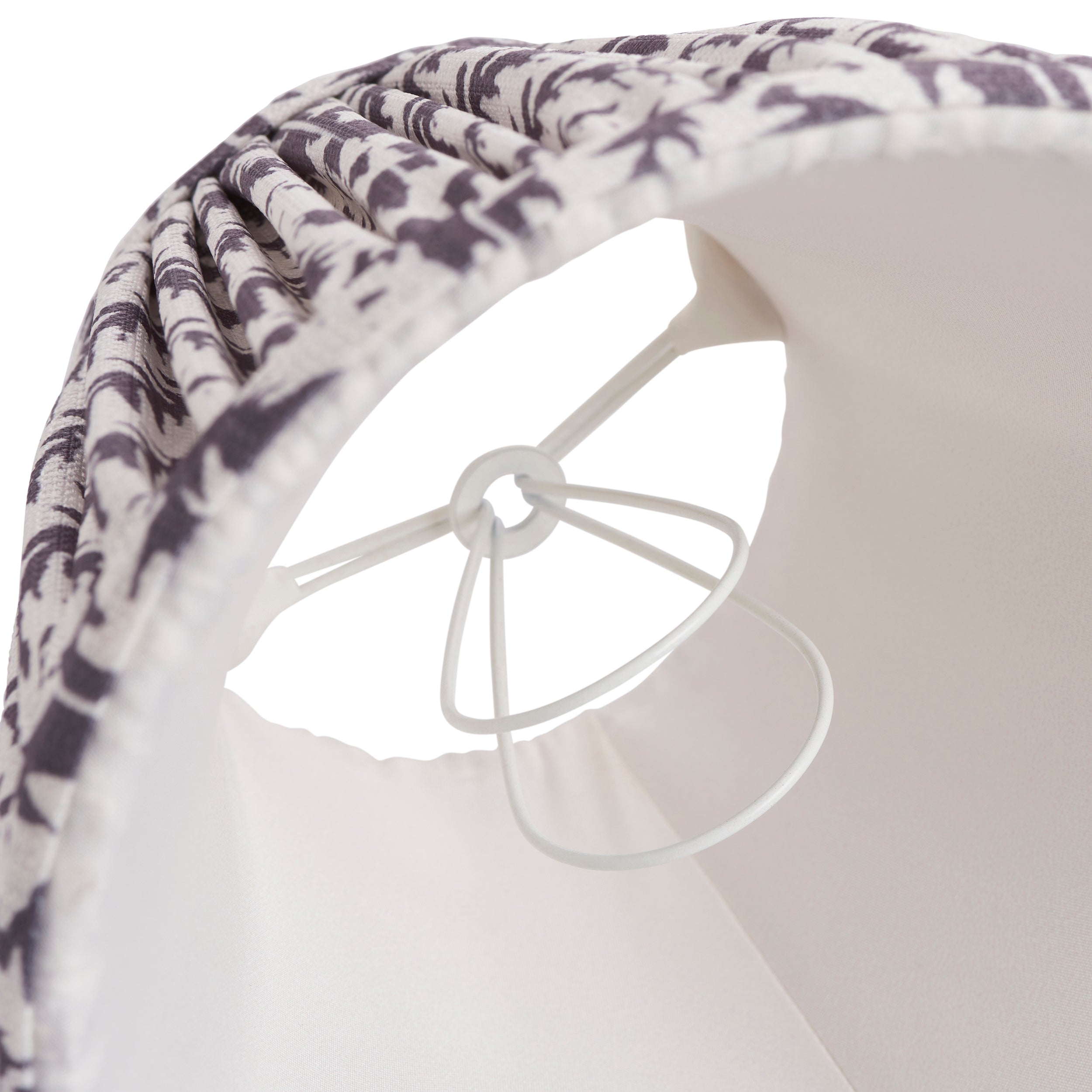 Endon Leaf Single Light Shade 16cm - Pearl Grey Fabric
