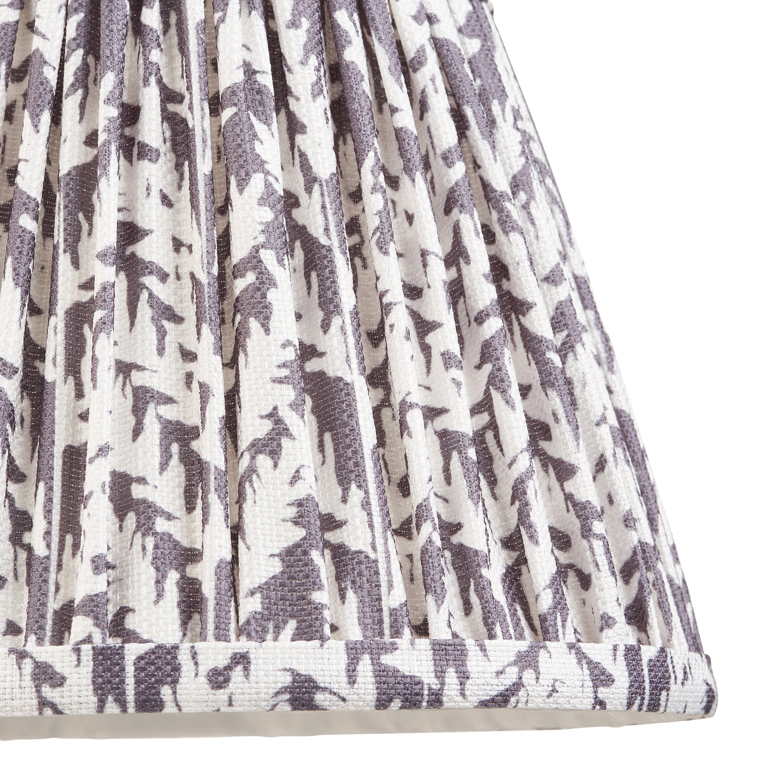 Endon Leaf Single Light Shade 20cm - Pearl Grey Fabric