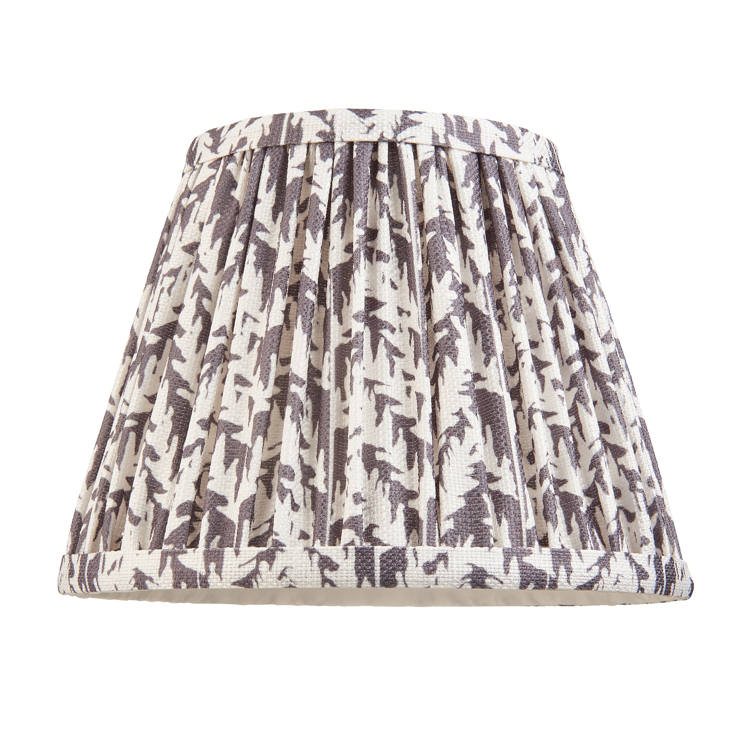 Endon Leaf Single Light Shade 20cm - Pearl Grey Fabric